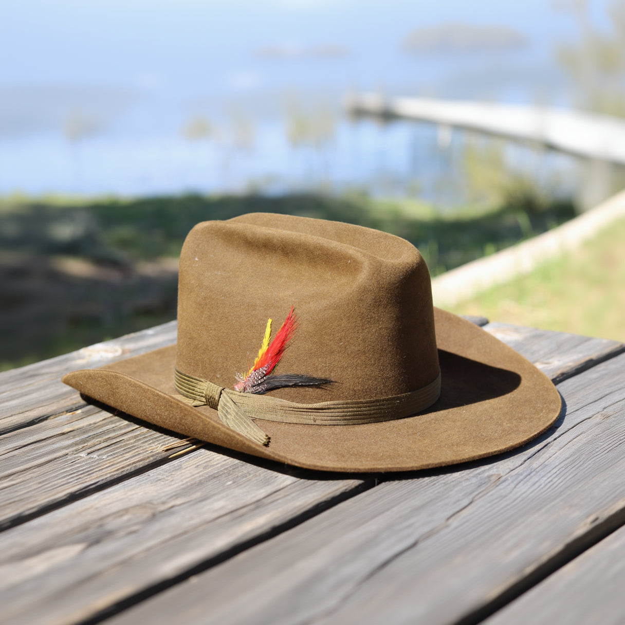 Vintage John B. Stetson Cowboy Hat – Brown Felt – Size 7 1/8 – Classic Western Hat