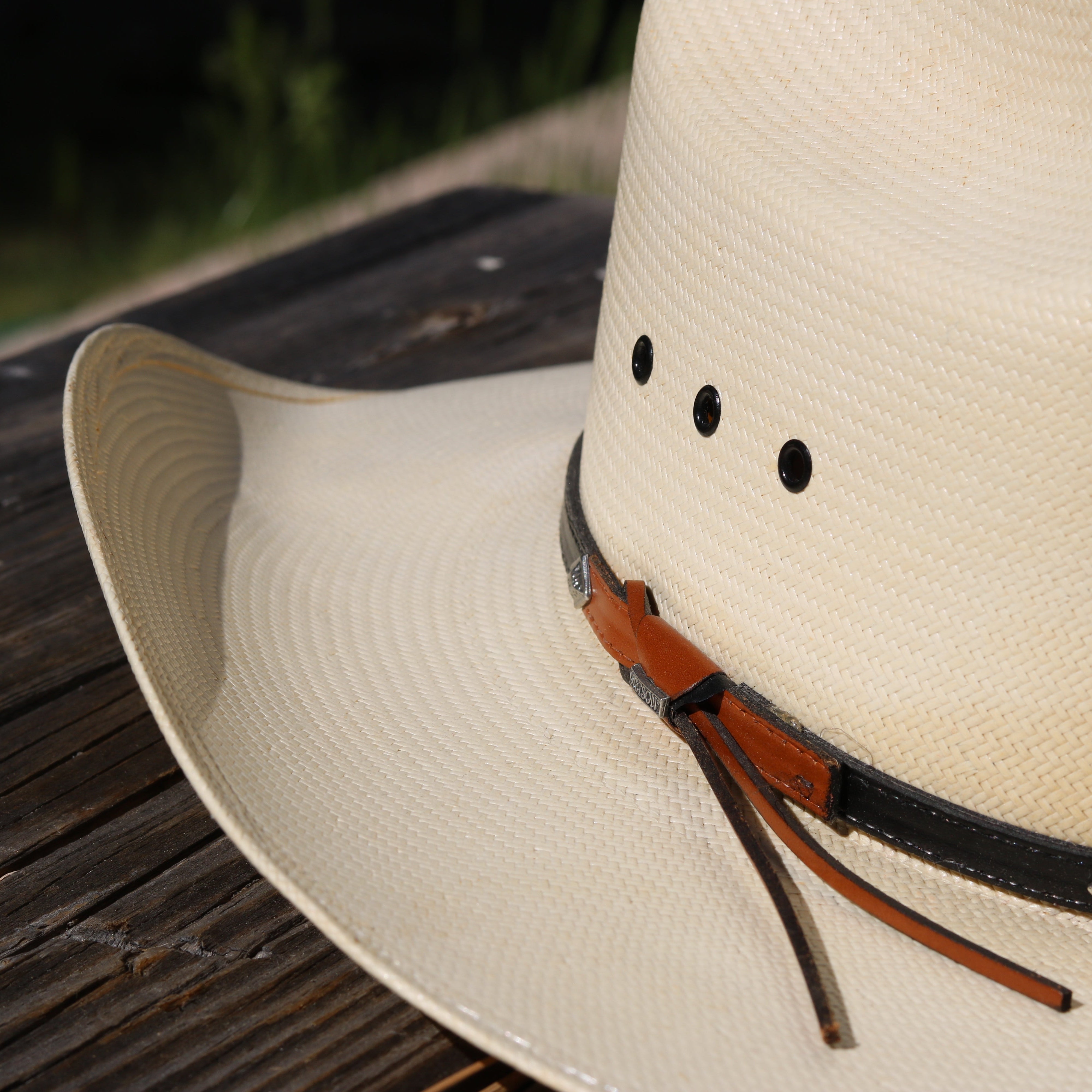 Vintage Stetson Shantung Panama Straw Cowboy Hat – Size 7 (56 cm) – Western Summer Hat
