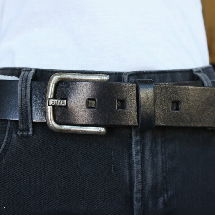 Men's FRYE Designer Leather Belt Black