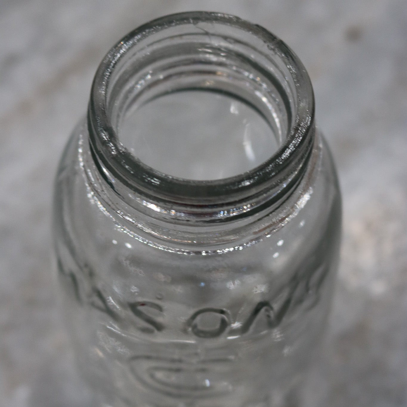 Vintage Reproduction Audrey's Glass Mason Butter Churn Jar