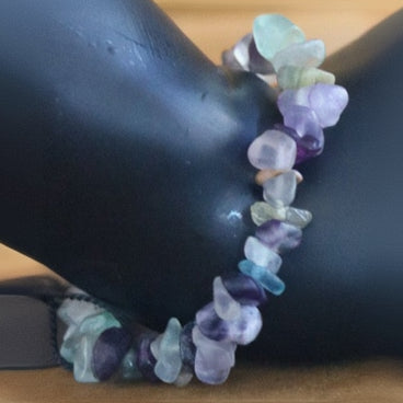 Positivity Fluorite Stone Stretchy Bracelet