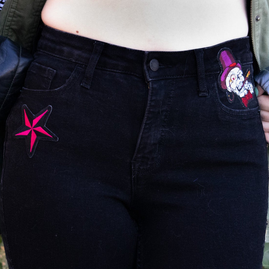 Custom Made Patch Old Navy Rockstar Super Skinny Jeans Size 2