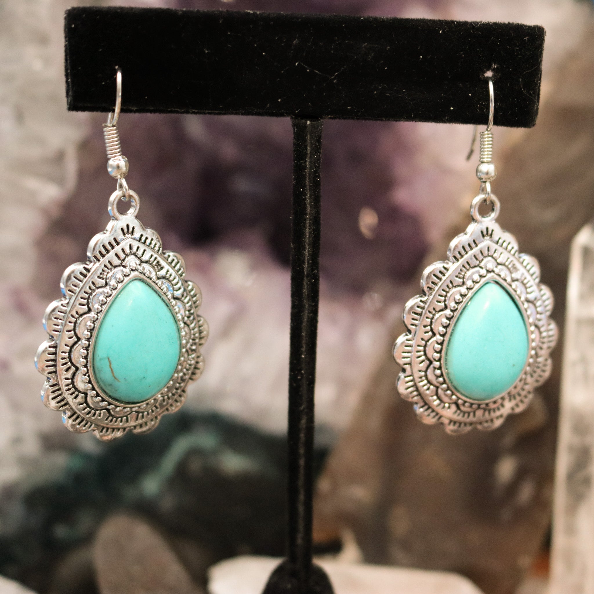 Mesa Mustang Faux Turquoise Blue Earrings