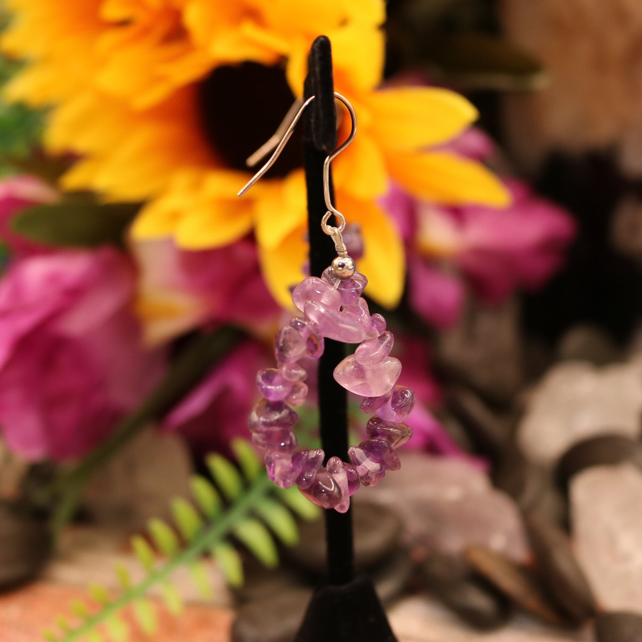 Fantastic Faux Amethyst Dangle Earrings