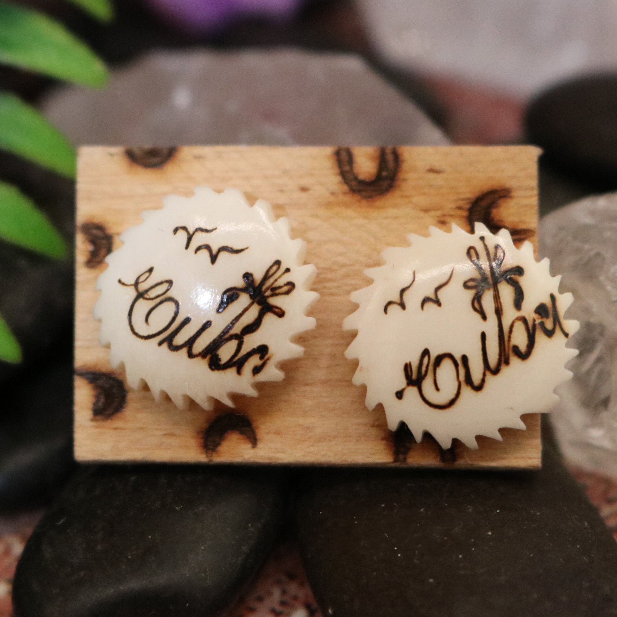 Vintage Stud Ivory "Cuba" Earrings