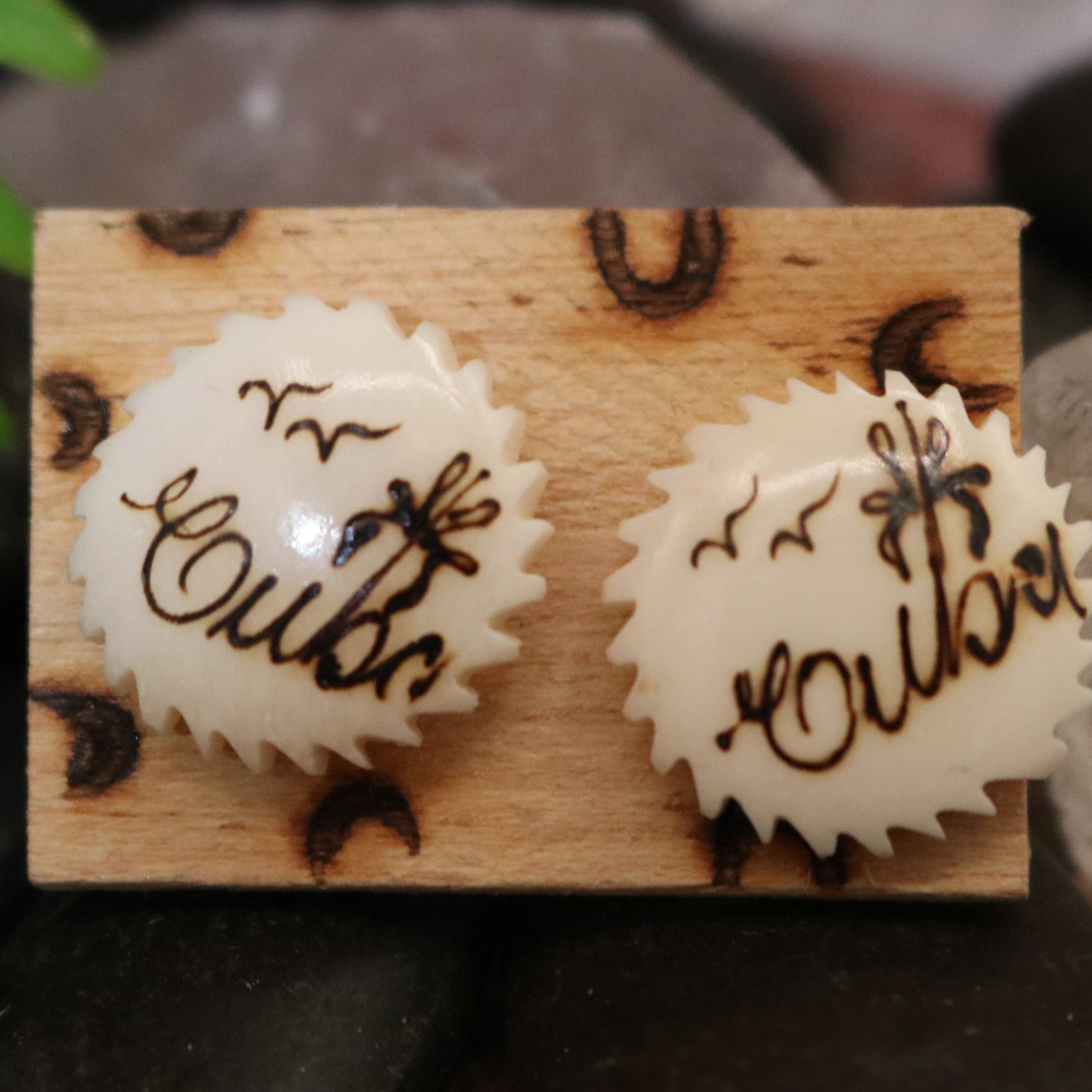 Vintage Stud Ivory "Cuba" Earrings