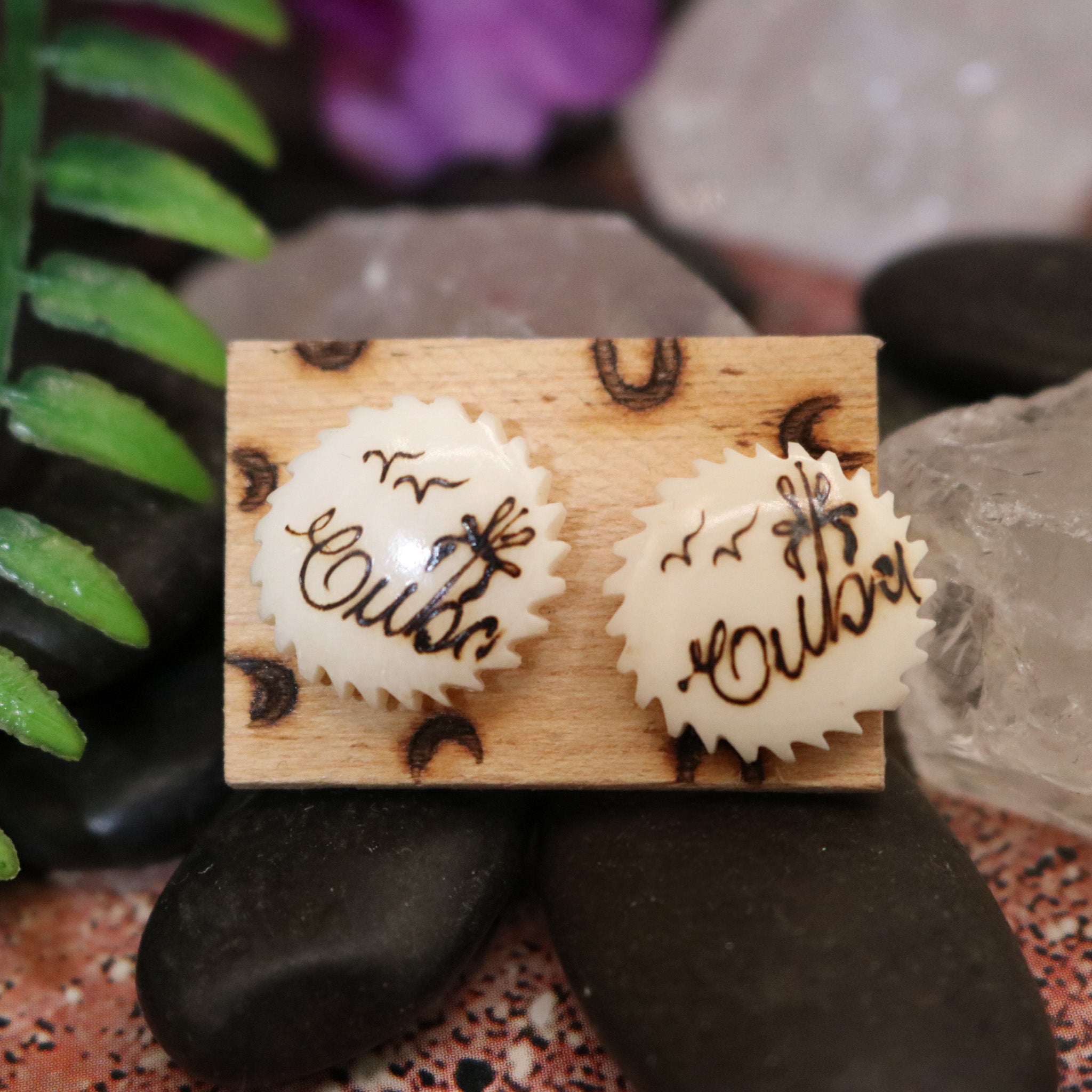 Vintage Stud Ivory "Cuba" Earrings