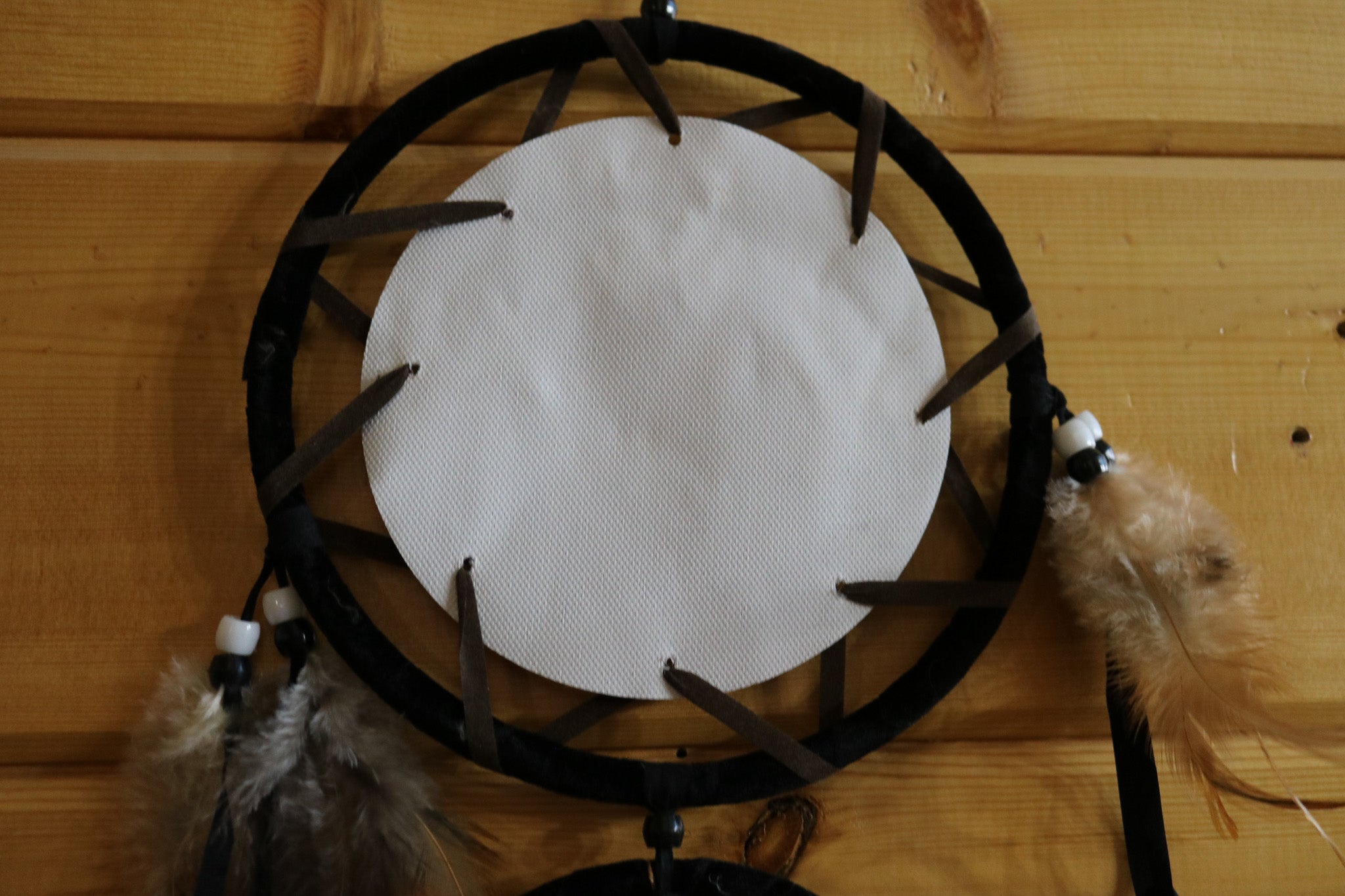 Boho Beaded Wolf Handmade Dream Catcher