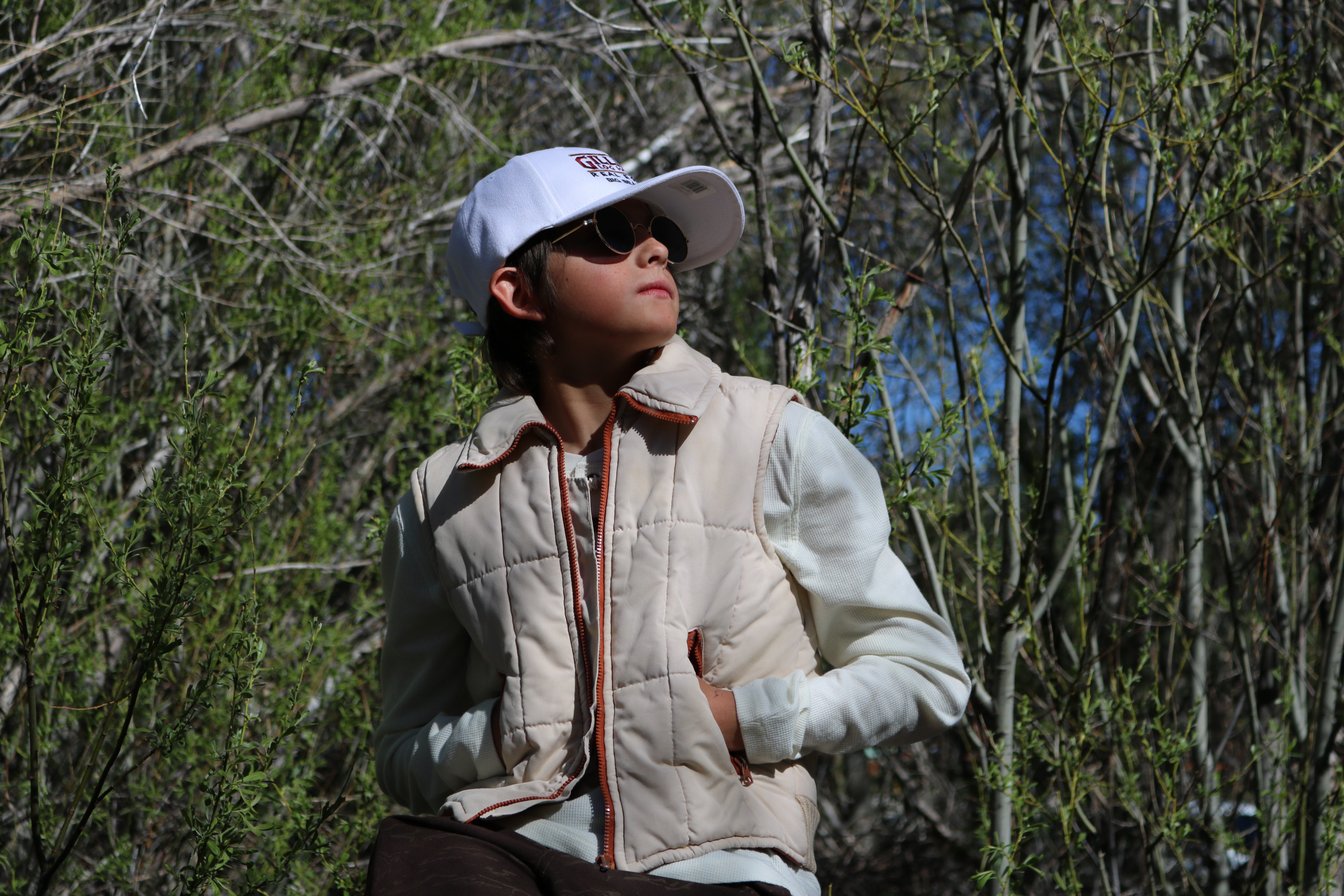 vintage beige puffer vest quilted insulated zip front small
