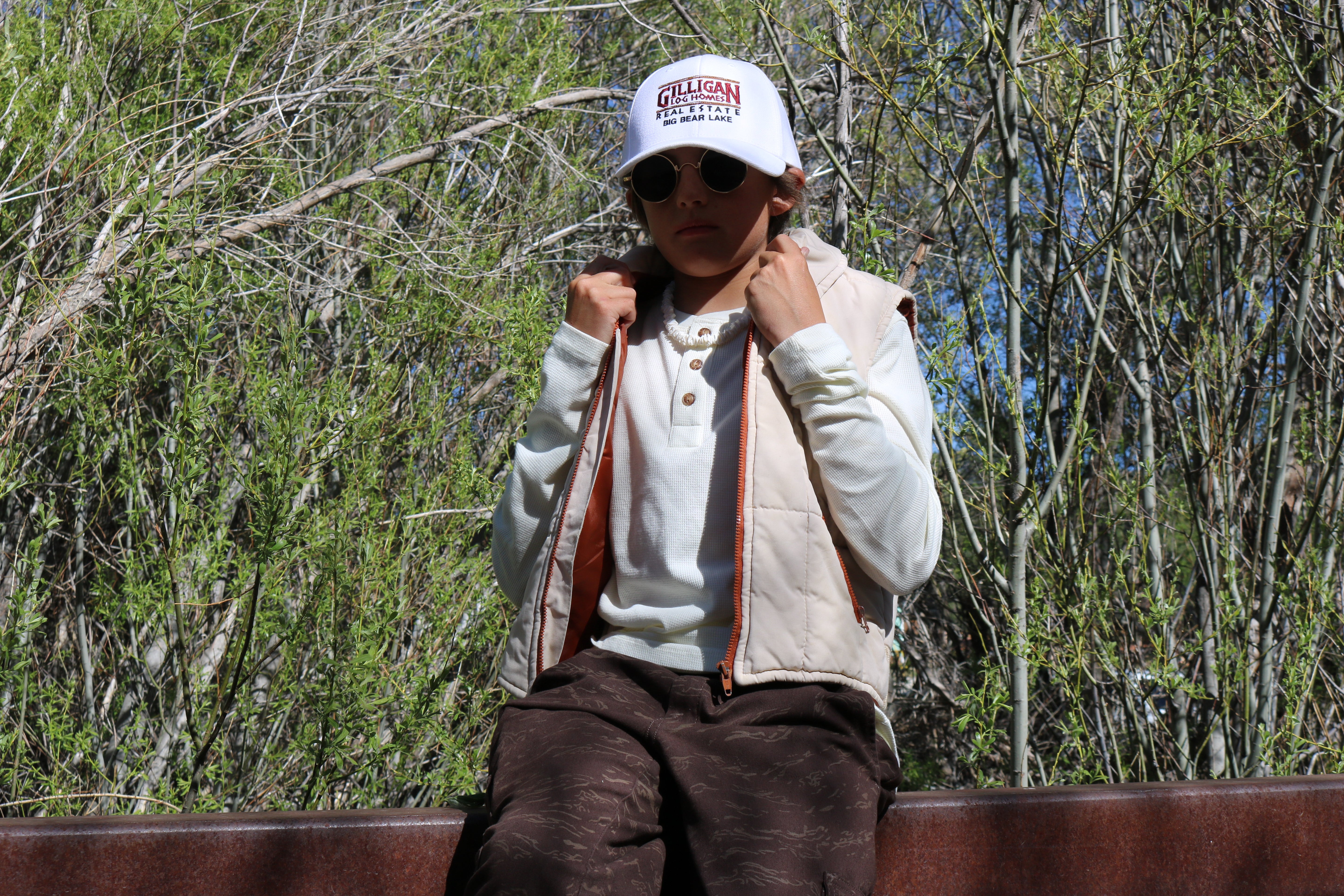 Vintage Beige Puffer Vest Quilted Insulated Zip Front No Tag Approx Small