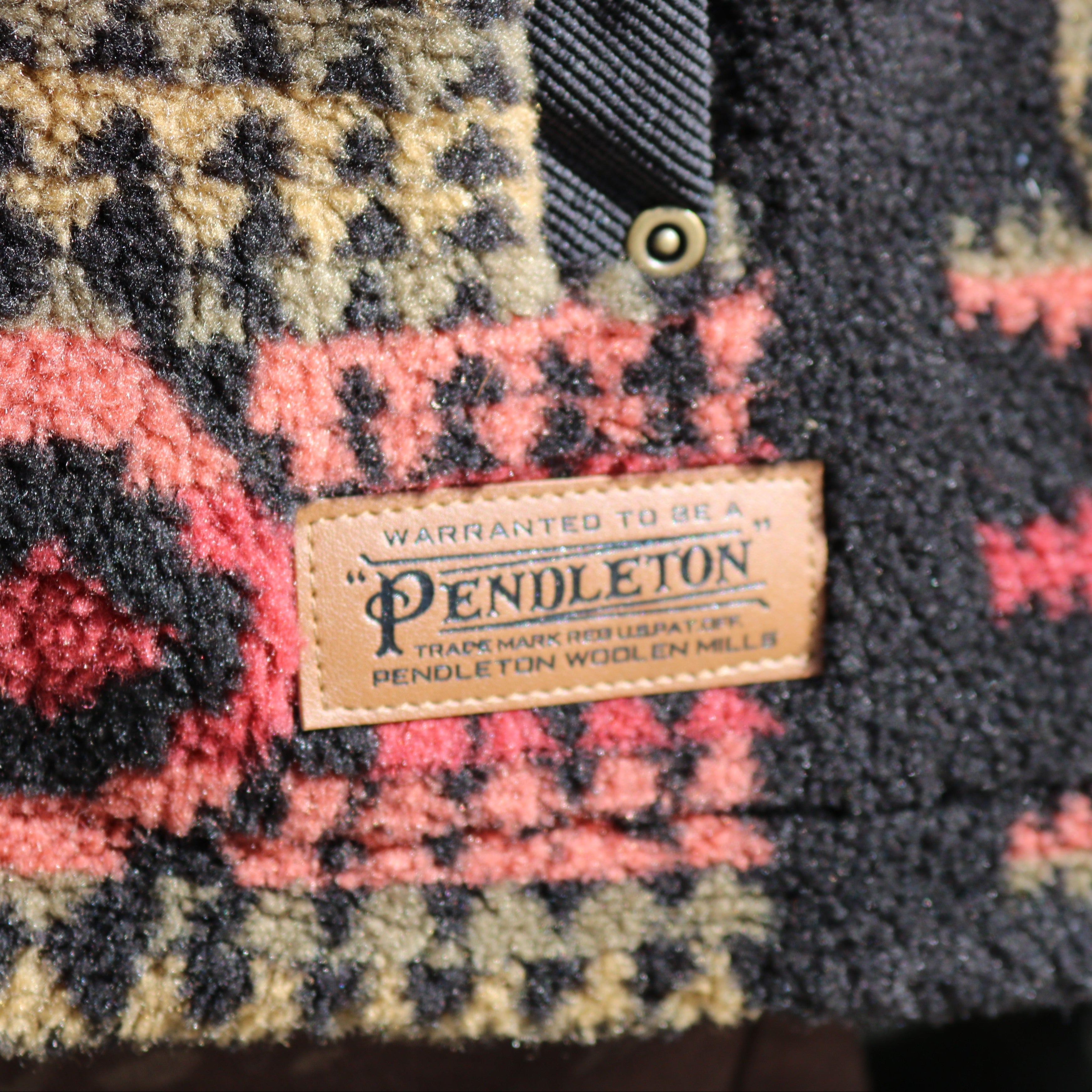 Pendleton Blanca Berber Hoodie Southwestern Sherpa Jacket Black New