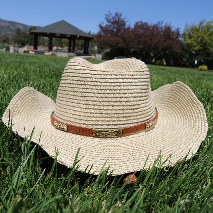 Western Woven 100% Recycled Paper Sun Hat With Strap