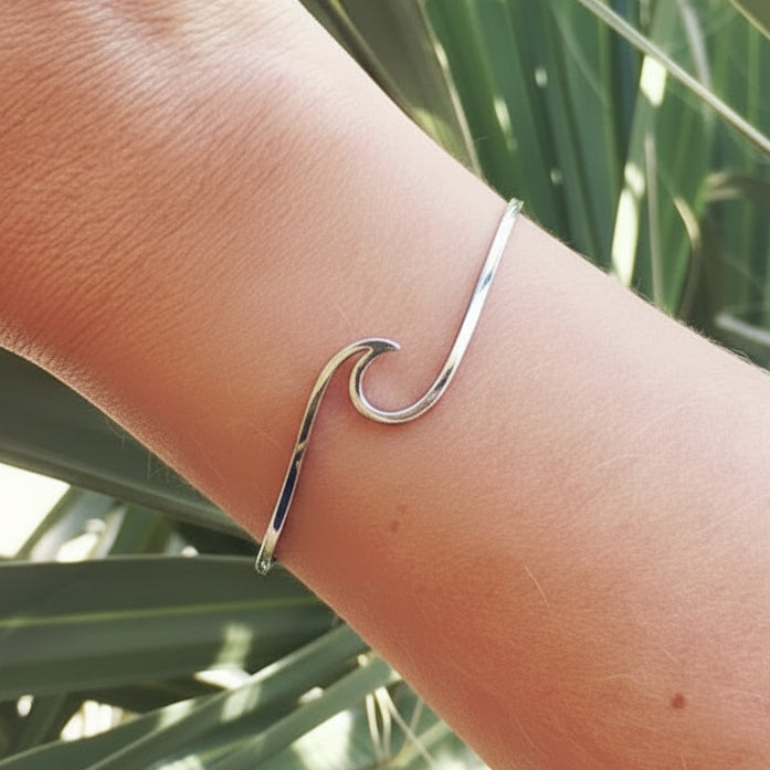 Pura Vida Silver Wave Cuff Bracelet