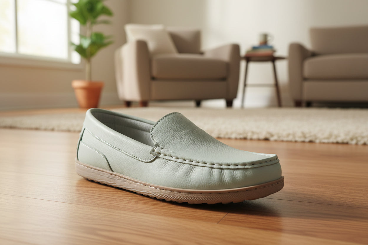 MyPillow Mint Green Moccasin Slippers – Women’s Size 11 – New In Box Comfort Slip-On Shoes