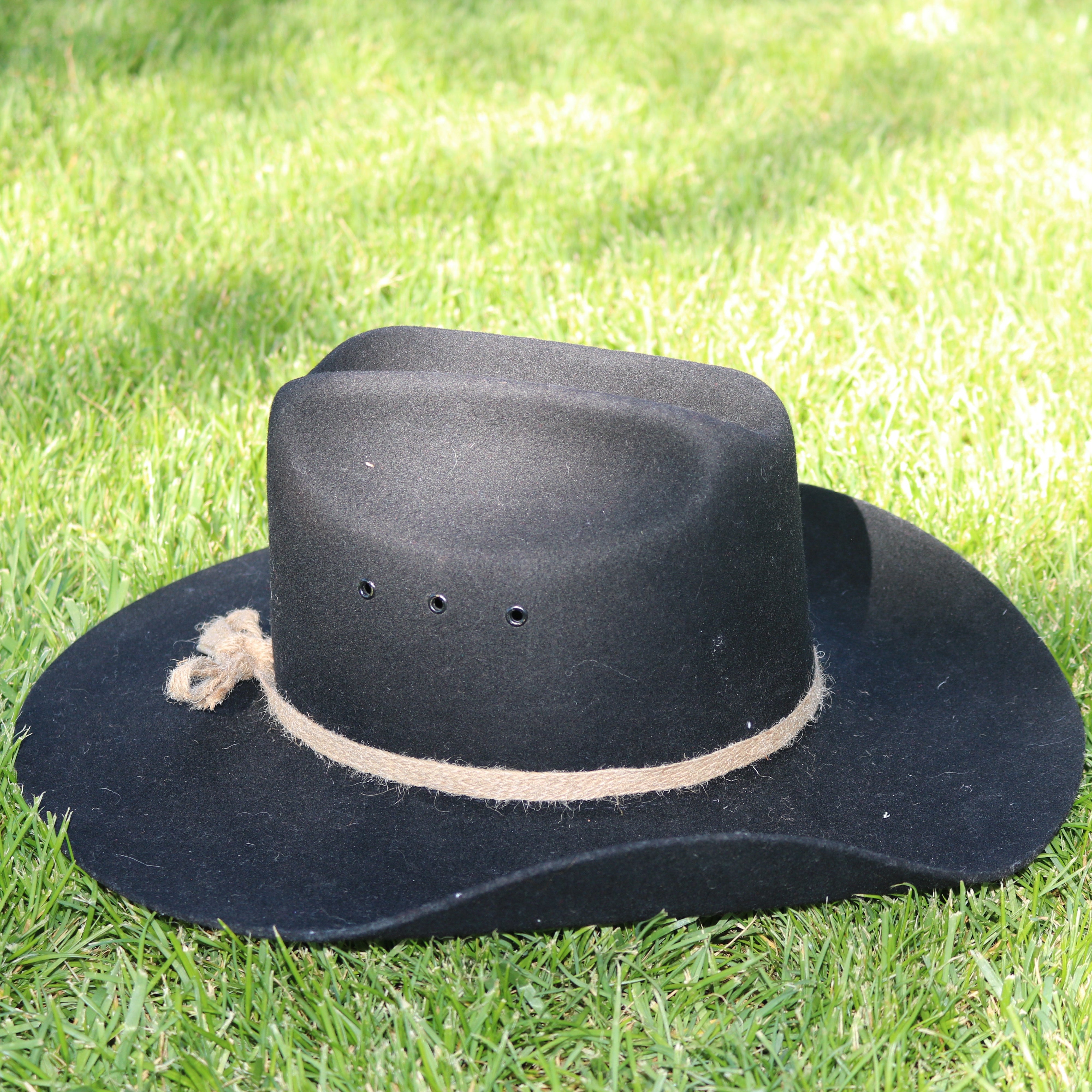 bailey stampede cowboy hat black wool felt size 7 1/8 western hat made in usa
