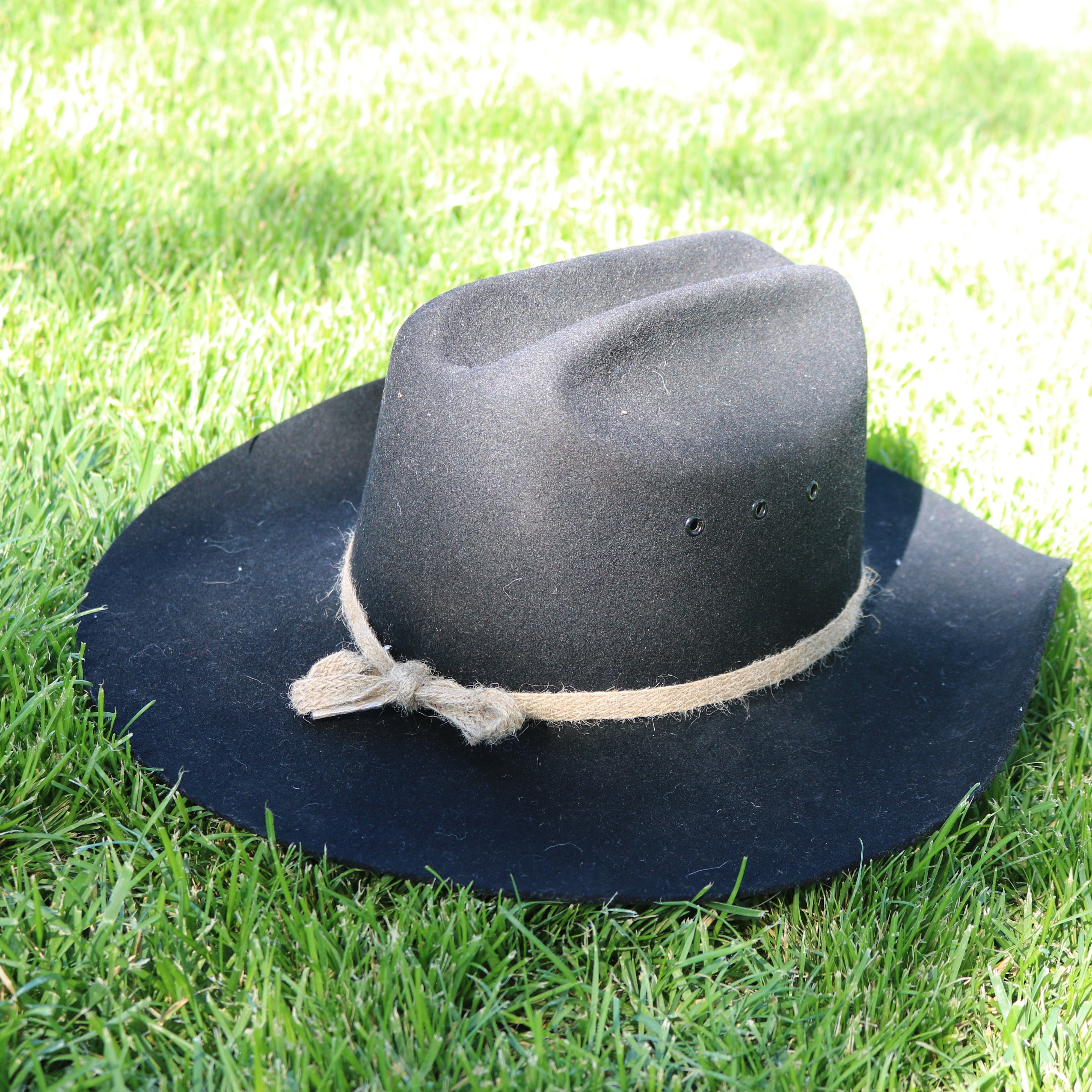 Bailey Stampede Cowboy Hat – 100% Wool Felt – Black – Size 7 1/8 – Made in USA