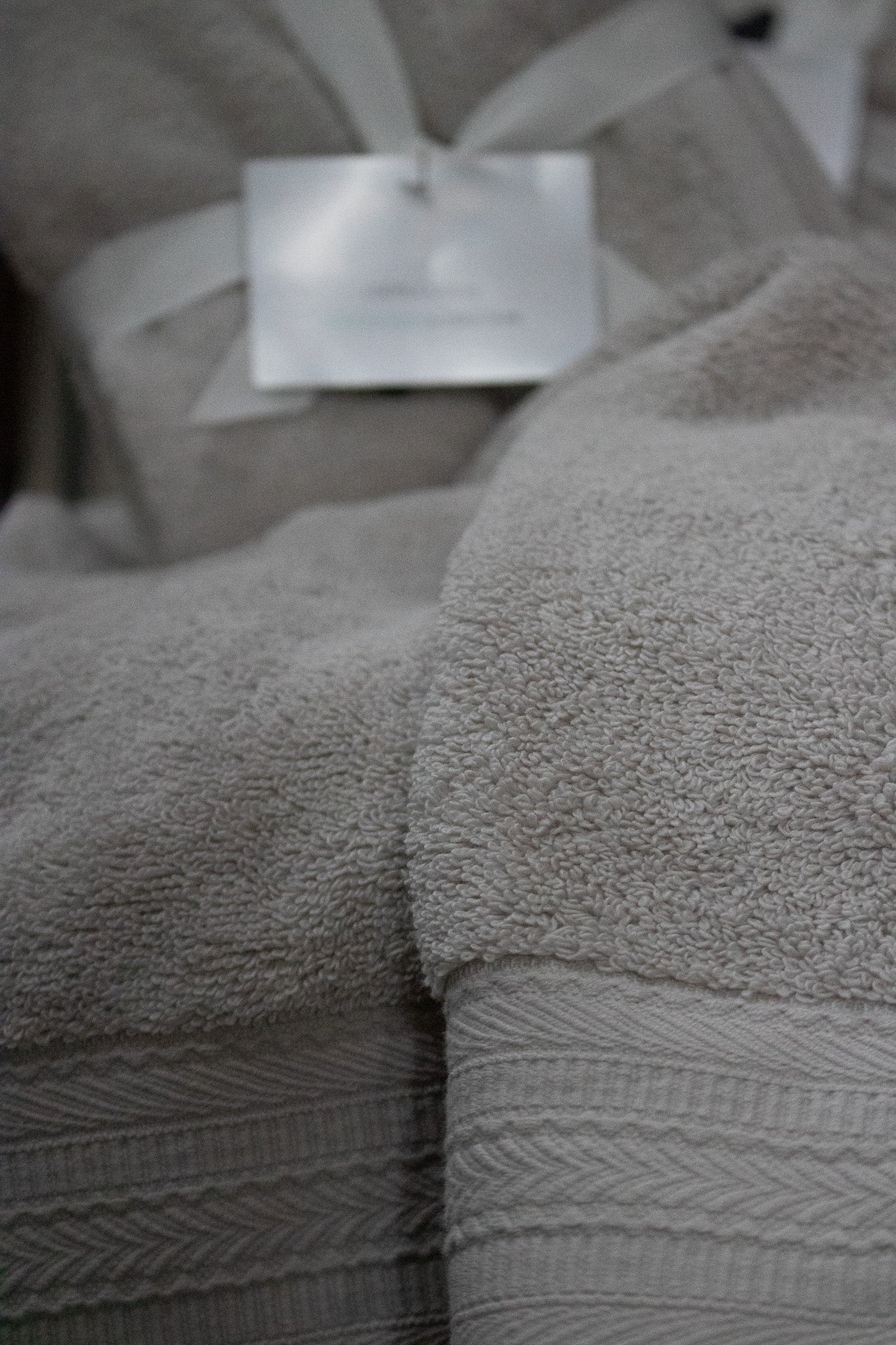 Luxury Hotel Set of 4 Soft 100% Cotton Washcloths in Light Gray