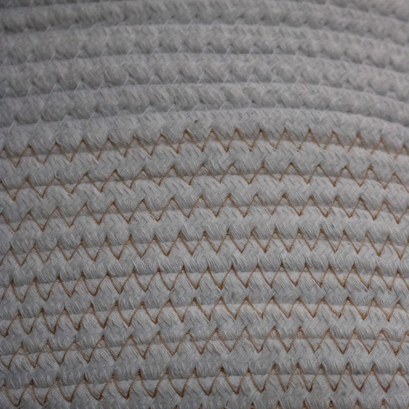 RGI Home Extra-Large Woven White Basket with Wooden Handles