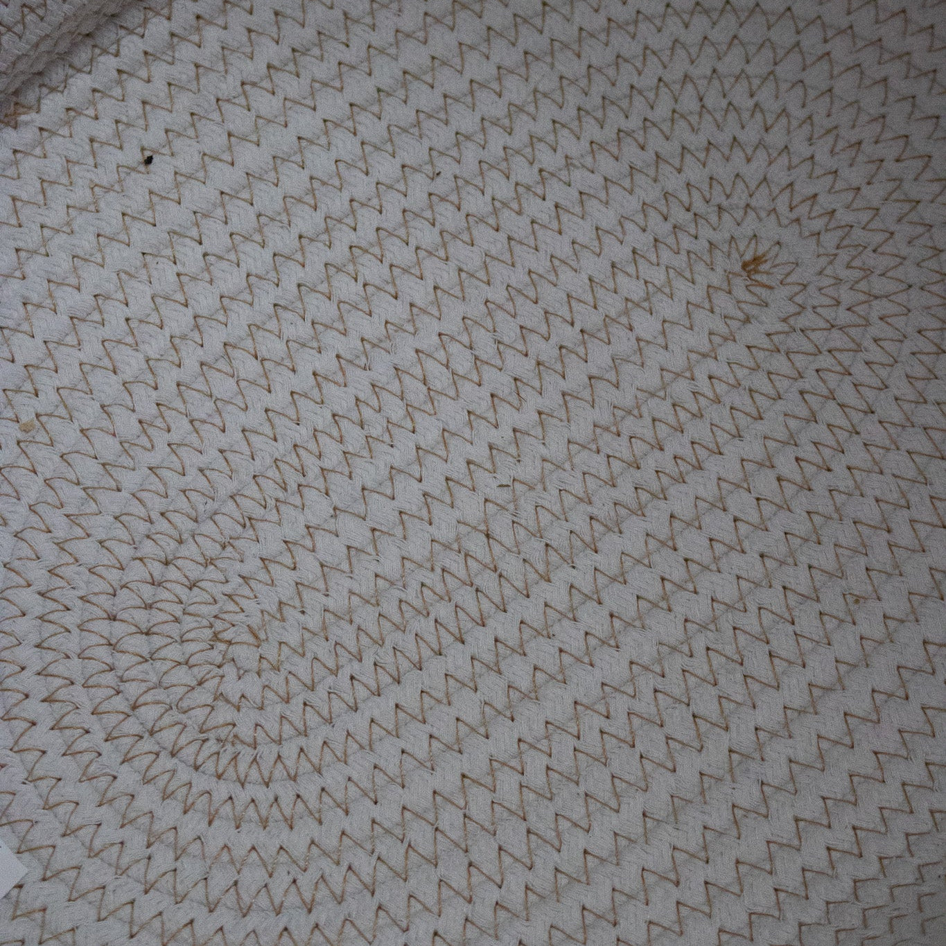 RGI Home Extra-Large Woven White Basket with Wooden Handles