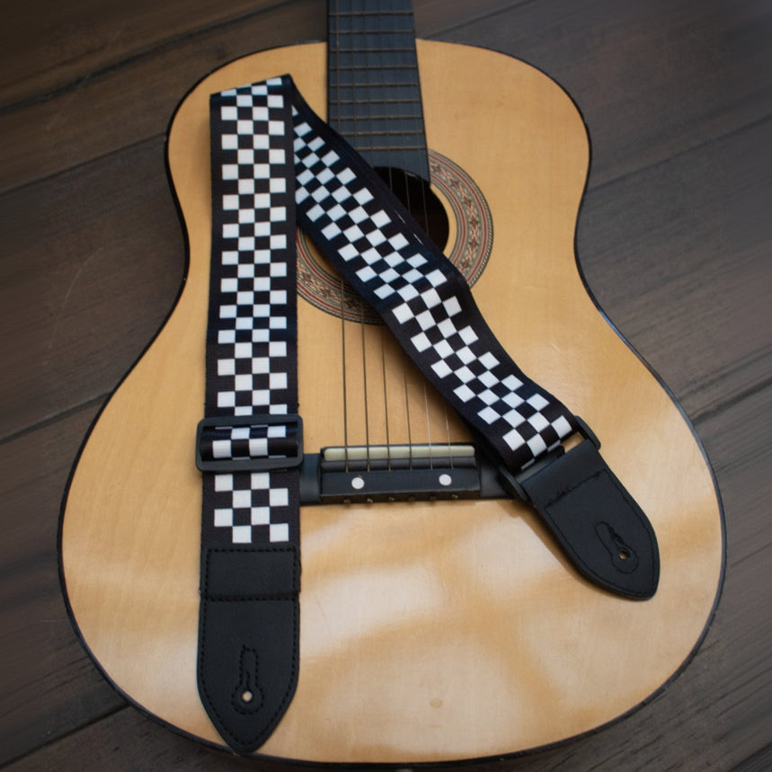 Guitar Strap for Acoustic Electric Guitar and Bass Multi-Colored Adjustable Guitar Belt PU Leather Ends