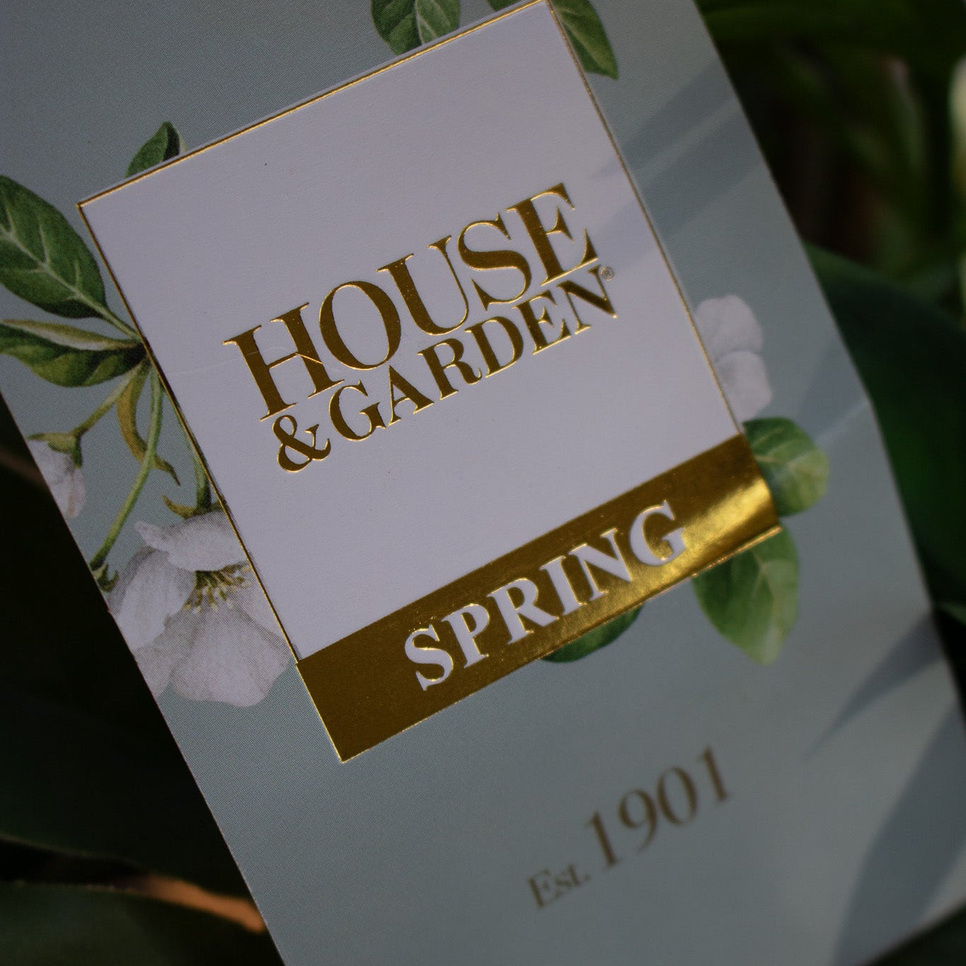 Elegant House Garden Faux White Orchid with Lush Greenery in Stylish Ceramic Vase