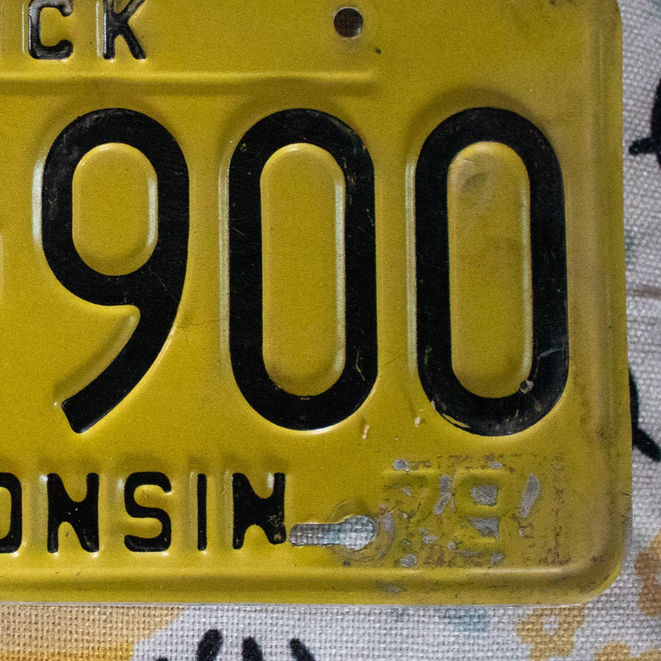 Wisconsin Truck "B"/"C" License Plate