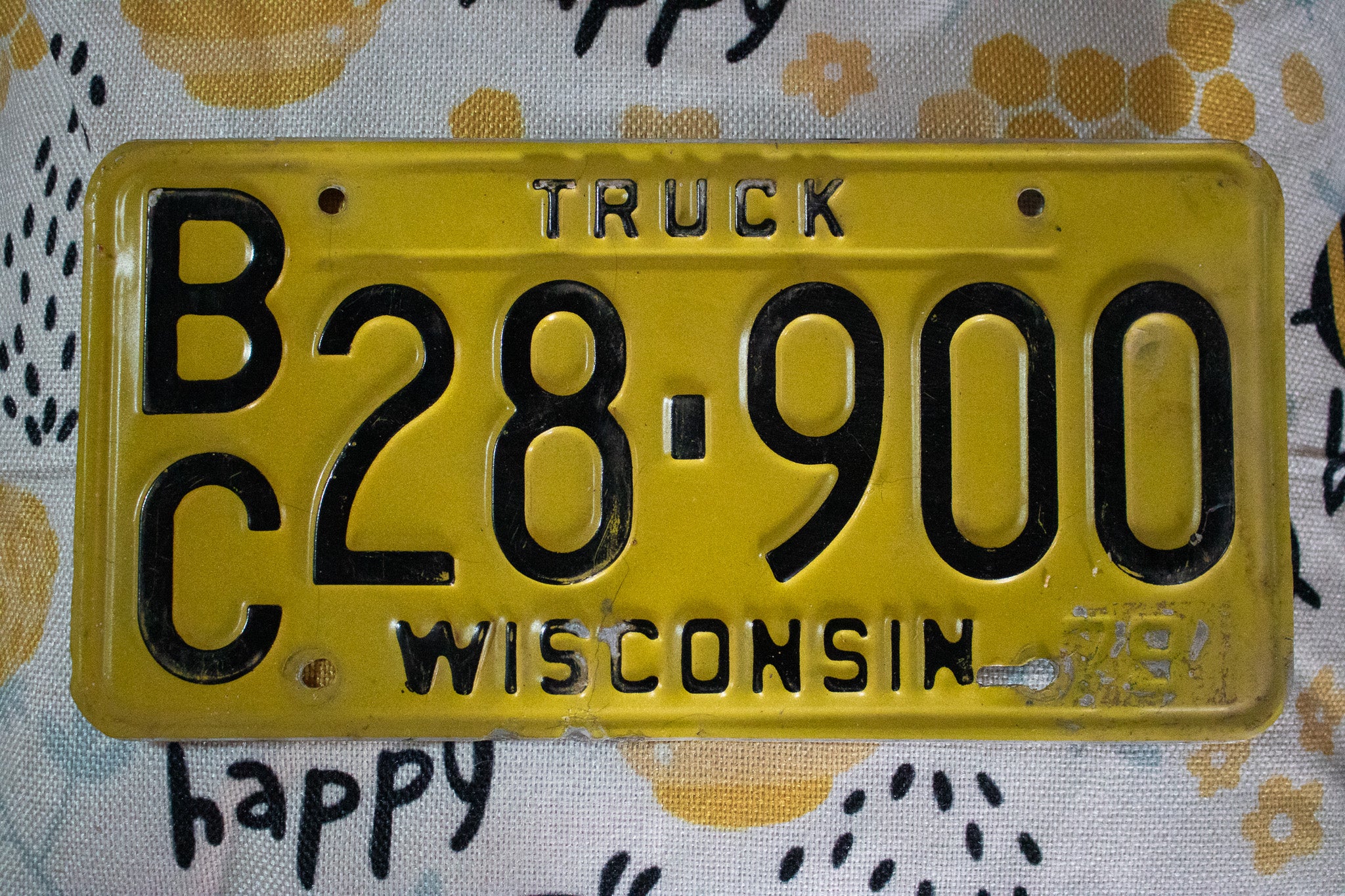 Wisconsin Truck "B"/"C" License Plate