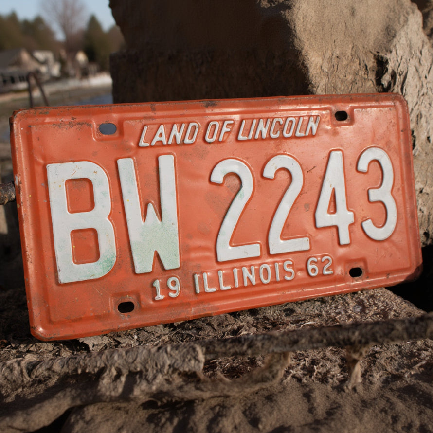 Land of Lincoln 1967 Illinois License Plate