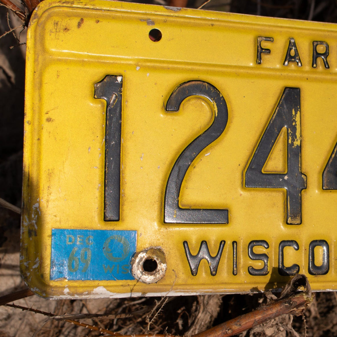 Wisconsin Farm 67 License Plate