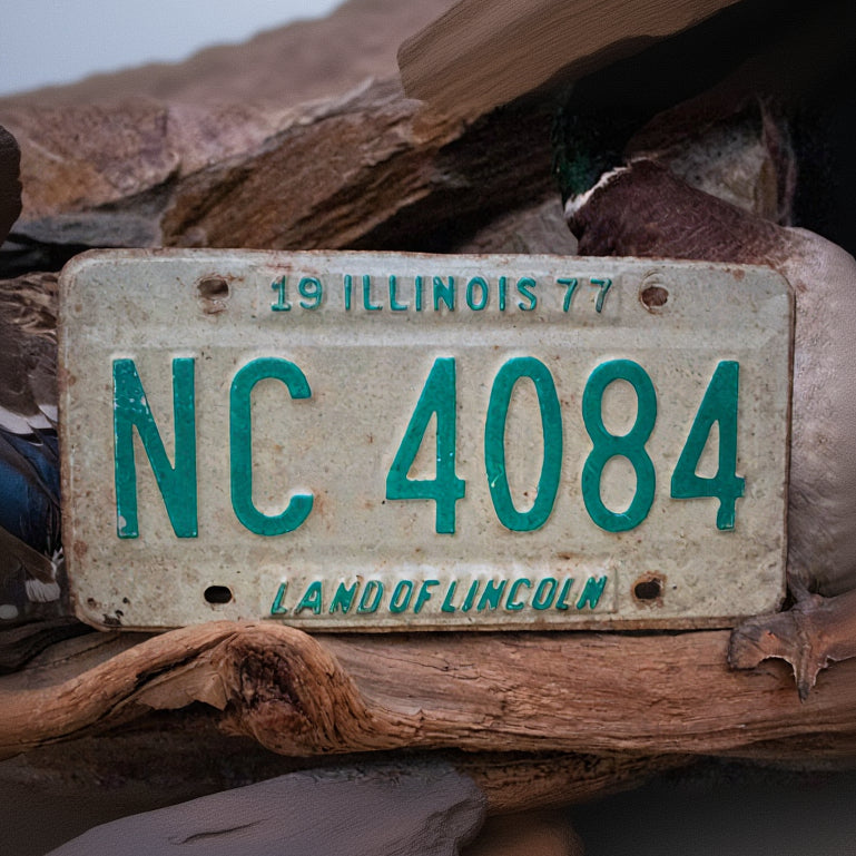 1977 Illinois Land of Lincoln License Plate