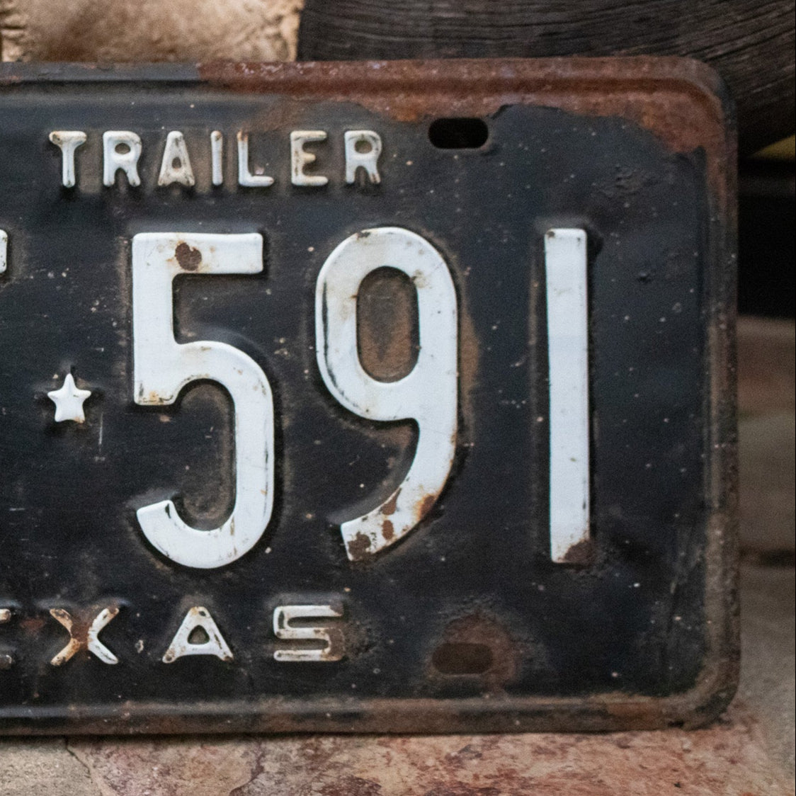 Farm trailer 64' Texas License Plate