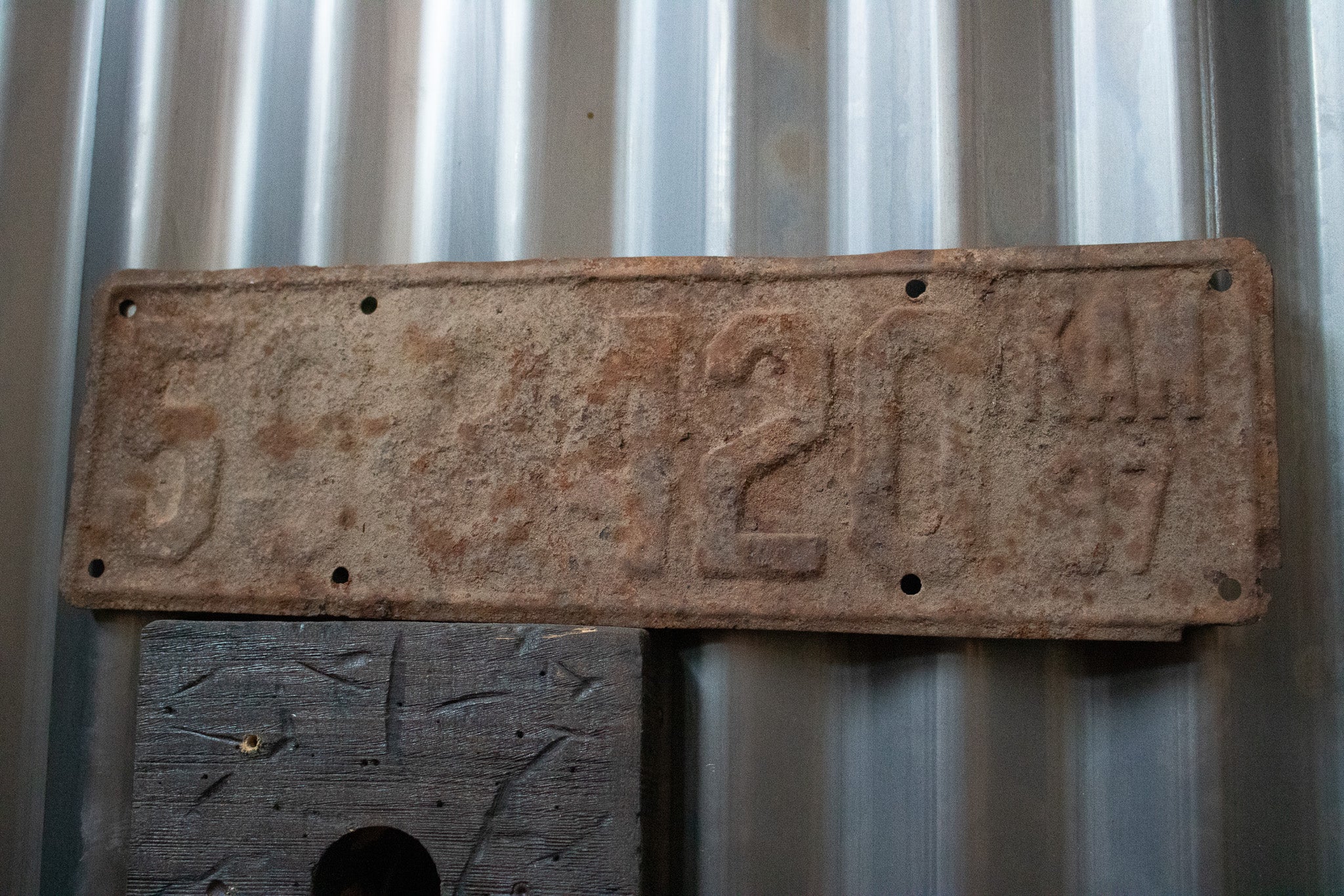 Vintage Rustic 1937 Collectible License Plates