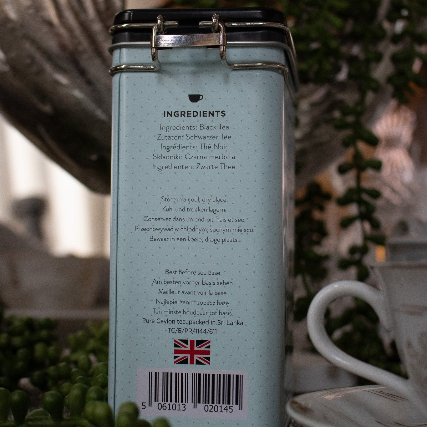 Charbrew English Breakfast Tea 60 Bags with Decorative Collectors Alice in Wonderland March Hare 4.2oz Tin