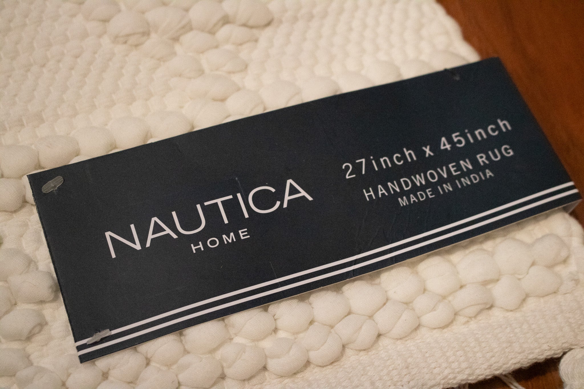 Nautica Home Handwoven White Area Rug