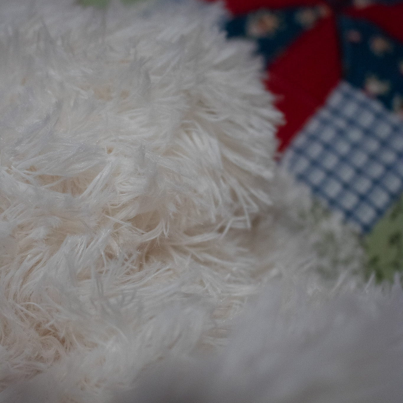 YUSOKI Double Layered Faux Fur Cream White Throw Blanket, 50" x 60"