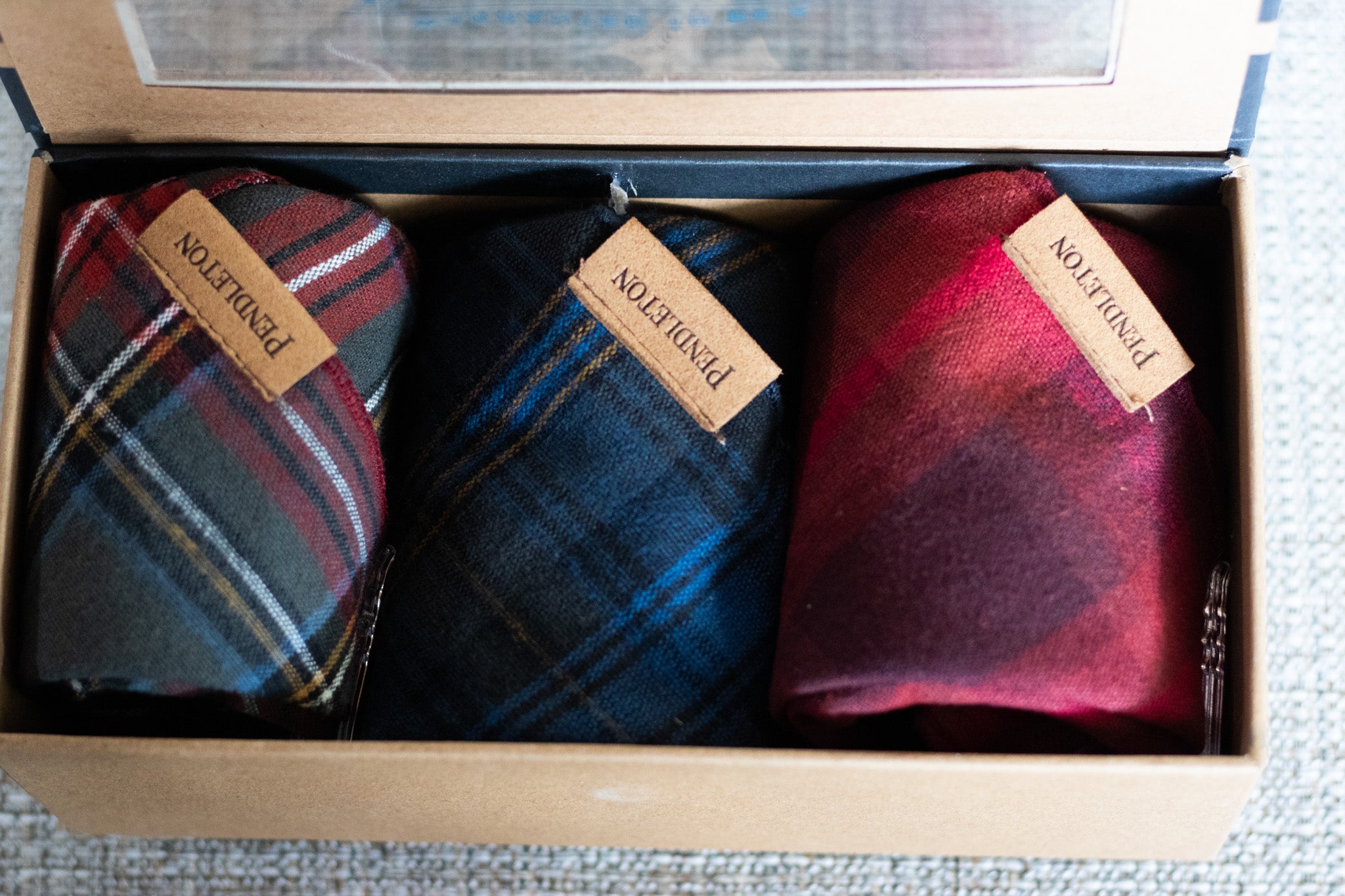 Pendleton Pet Gift Set of 3 classic plaid bandanas