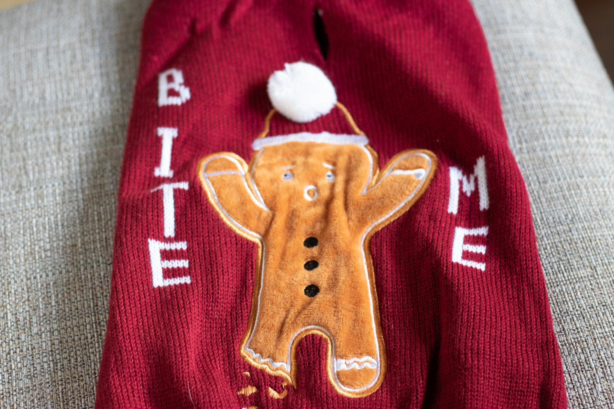 Frisco Bite Me Gingerbread Dog & Cat Christmas Sweater