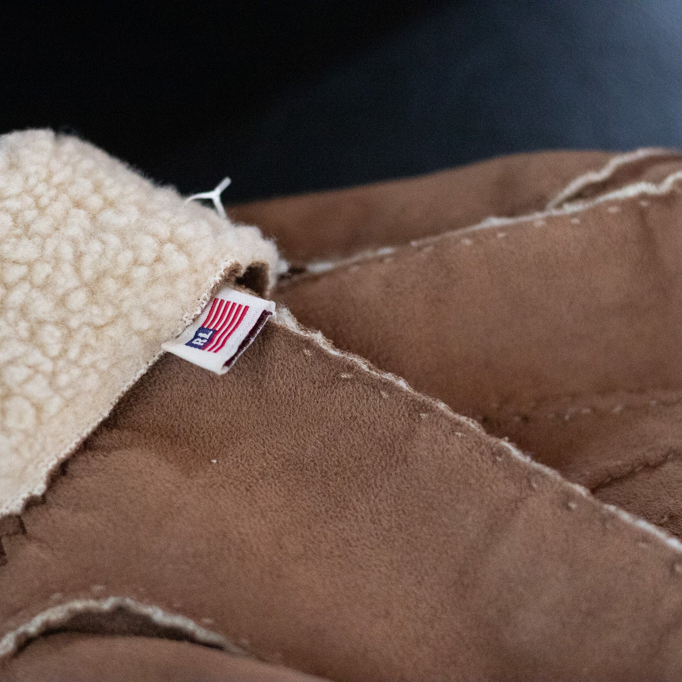 Vintage Ralph Lauren Polo Jean Company Brown Winter Wool Lined Gloves Size Large
