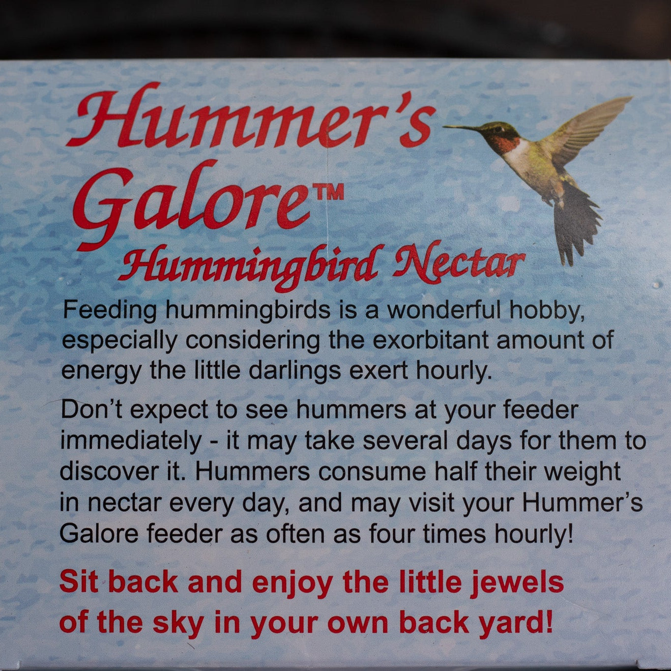 Hummer's Galore Hummingbird Nectar