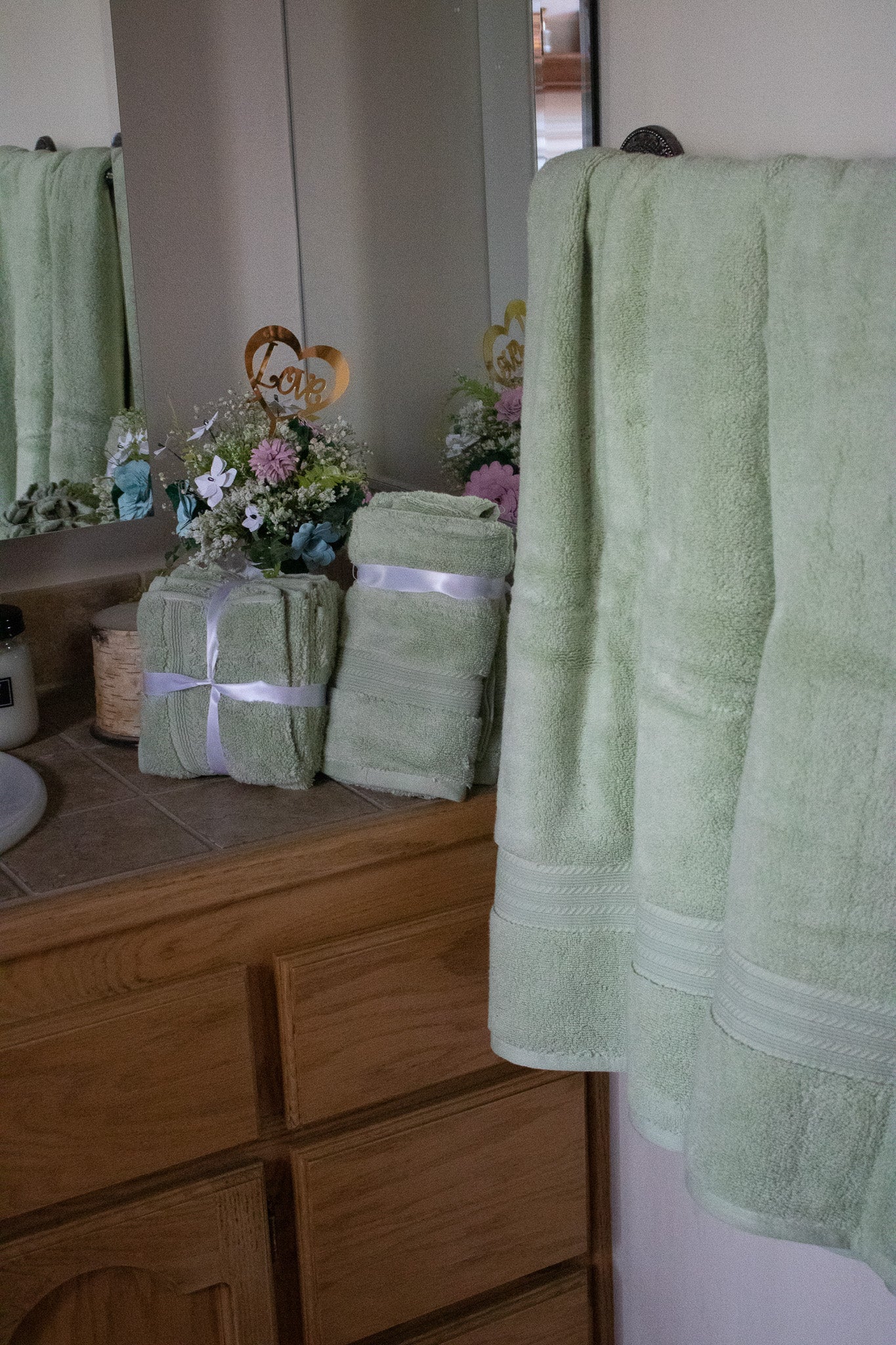Joie Home Seafoam Green Bath Towel 100% Cotton
