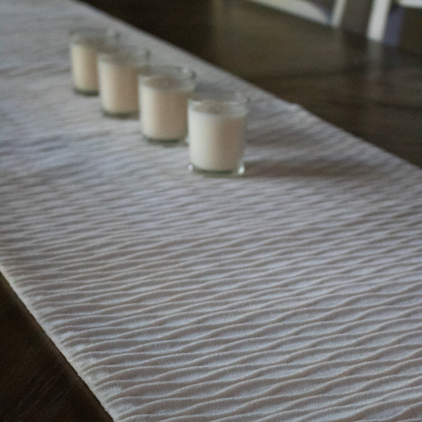 Dwell Studio Premiere Collection Cream Colored Table Runner
