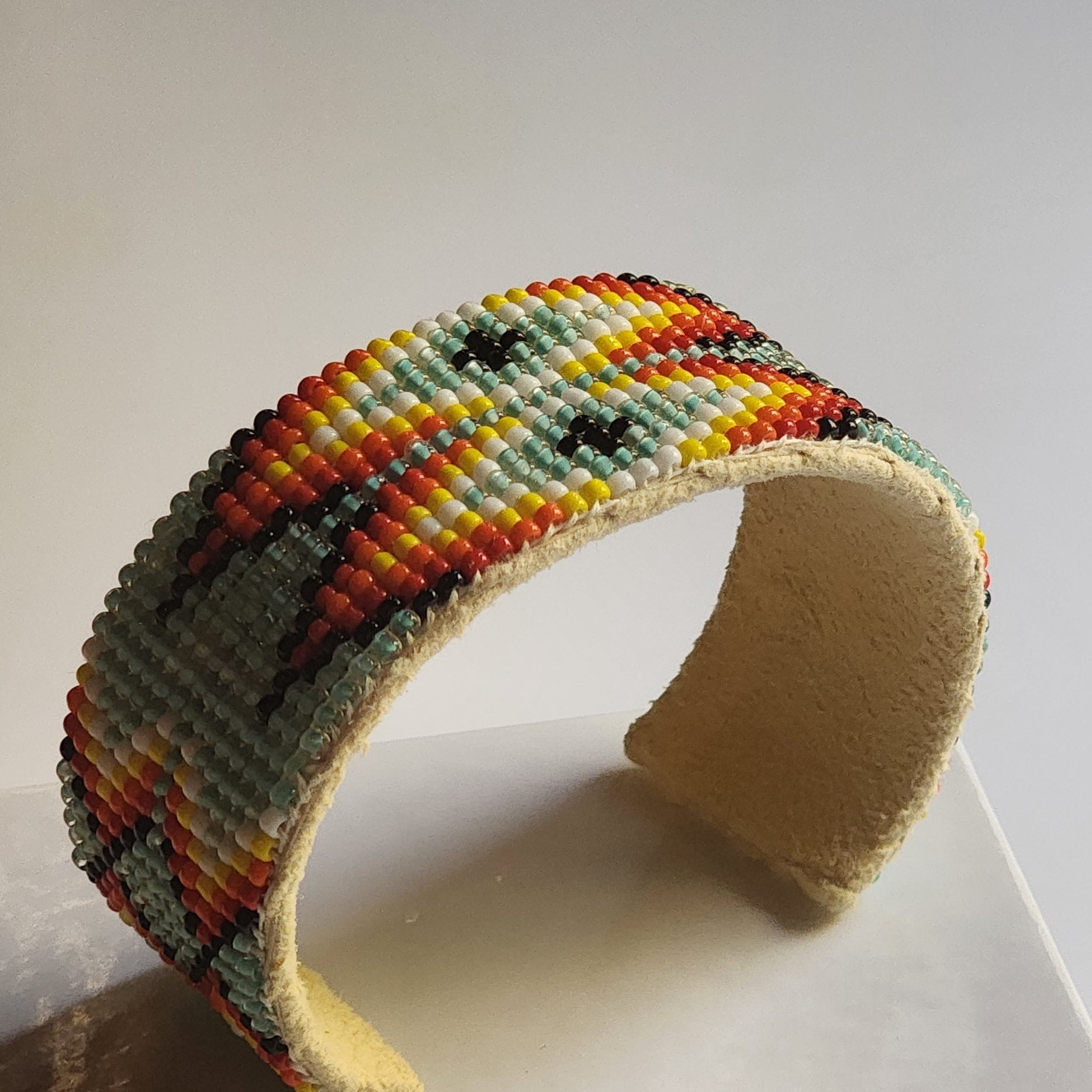 Native American Navajo Indian Hand Beaded Bracelet by Jacklyn Cleveland