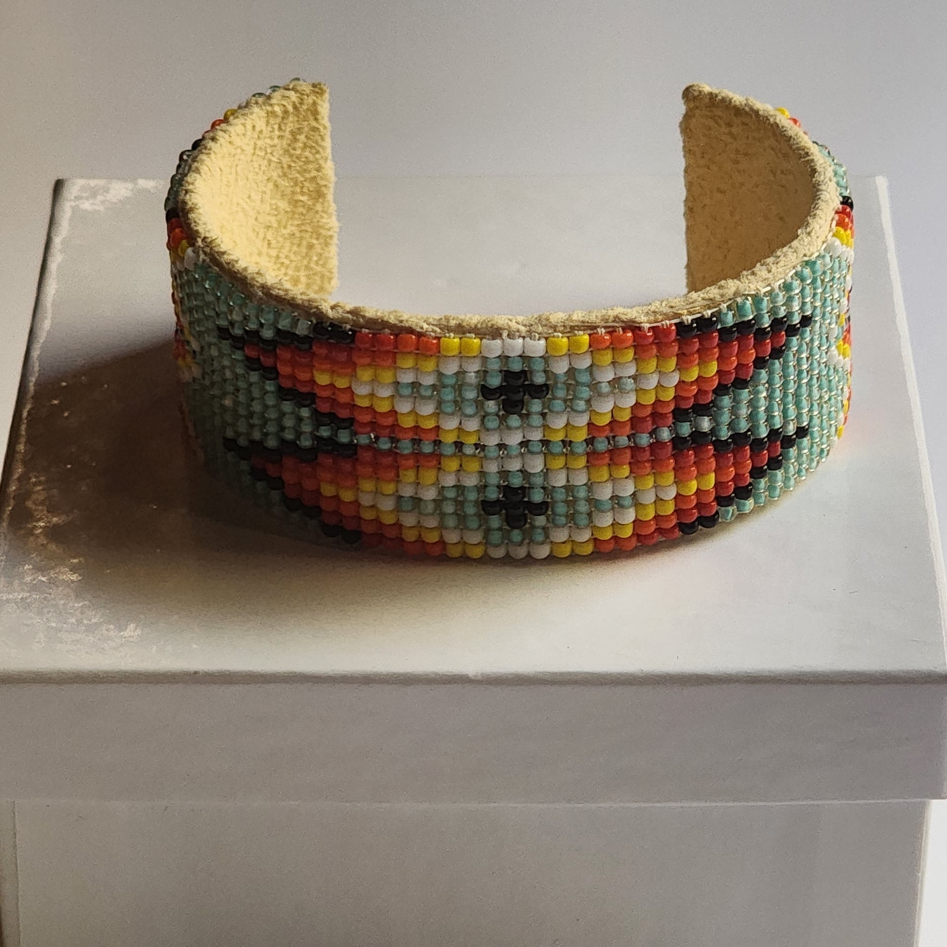 Native American Navajo Indian Hand Beaded Bracelet by Jacklyn Cleveland