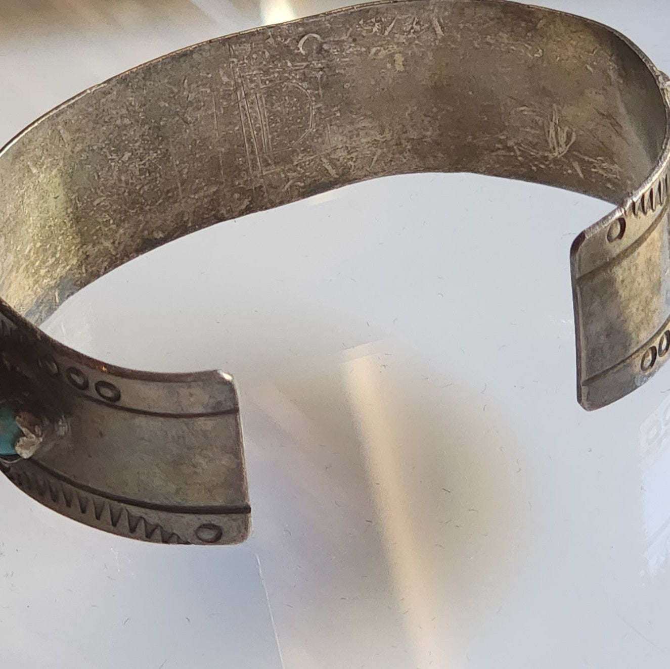 Navajo Sterling Silver Turquoise Cuff Bracelet