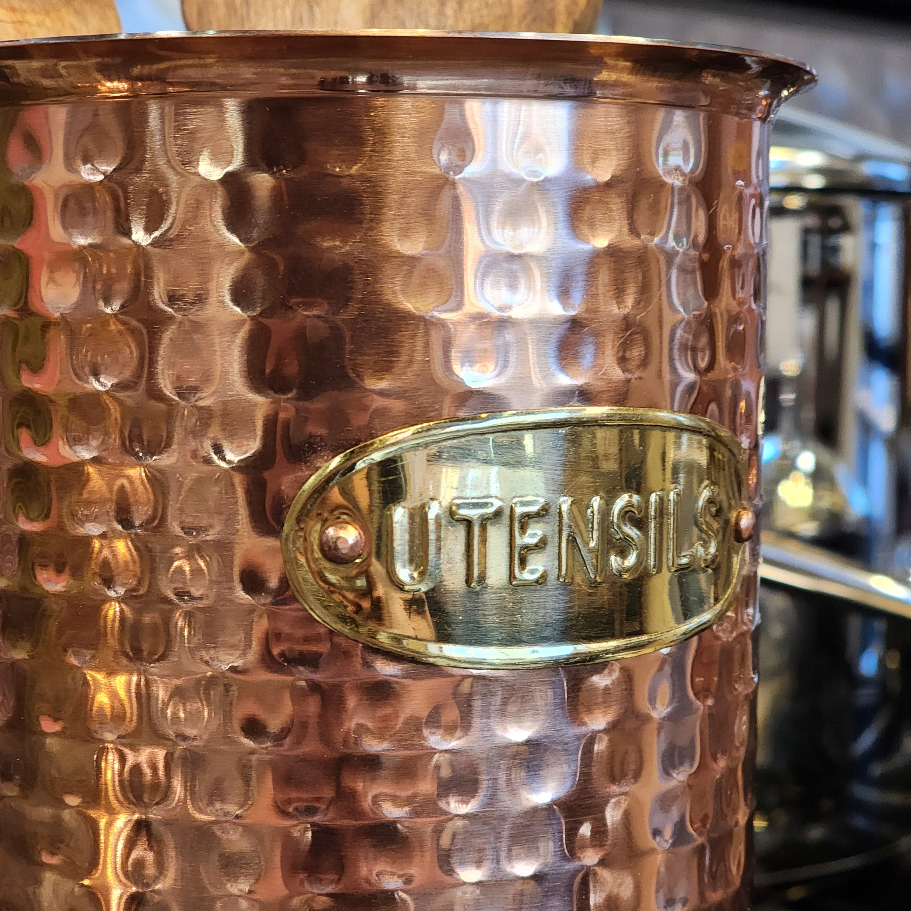 Mud Pie Copper Kitchen Utensil Caddy