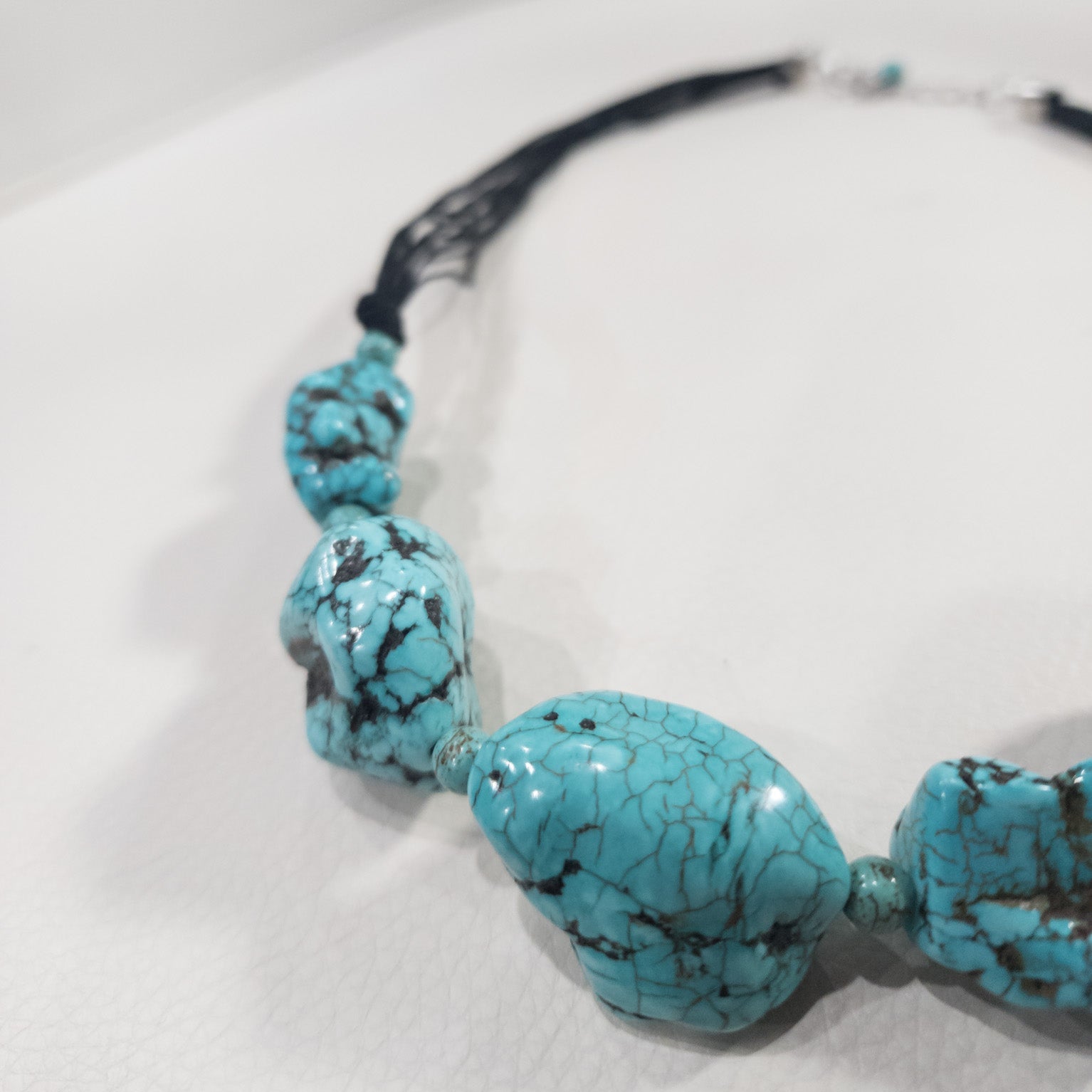 Turquoise Dyed Howlite Stone Necklace