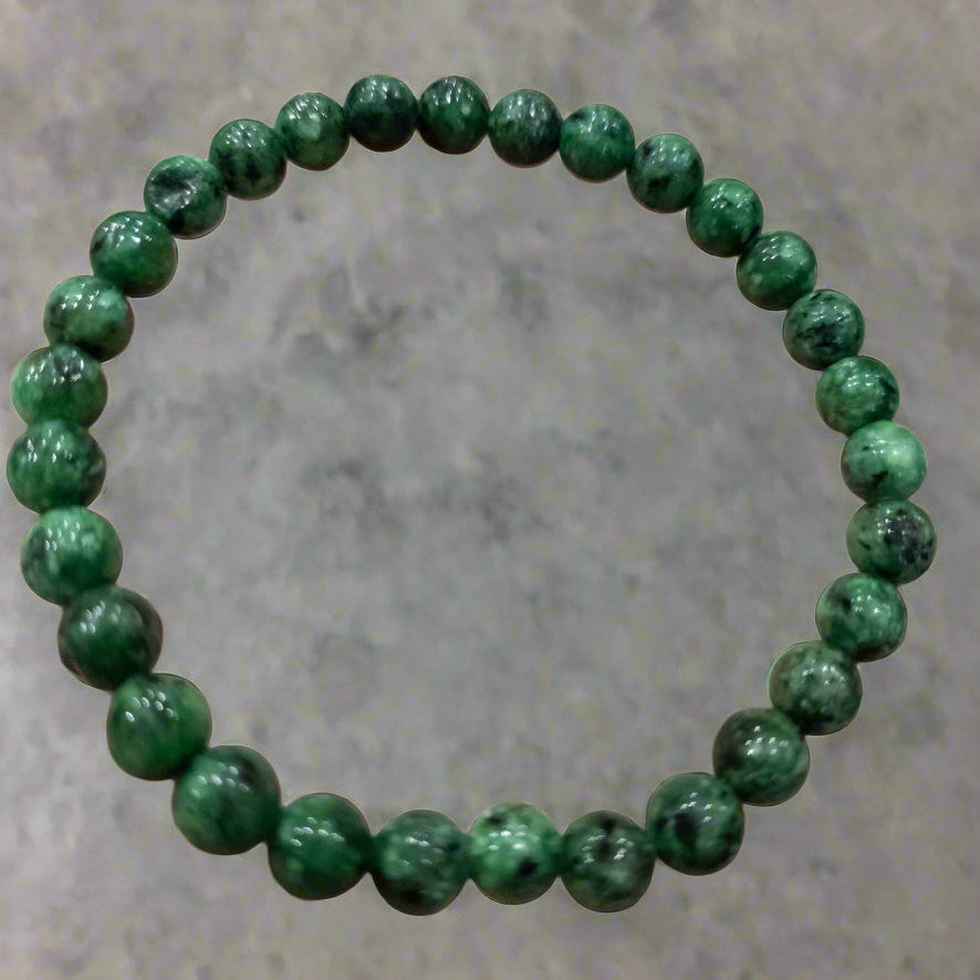 Zoisite Stone Beaded Stretchy Bracelet