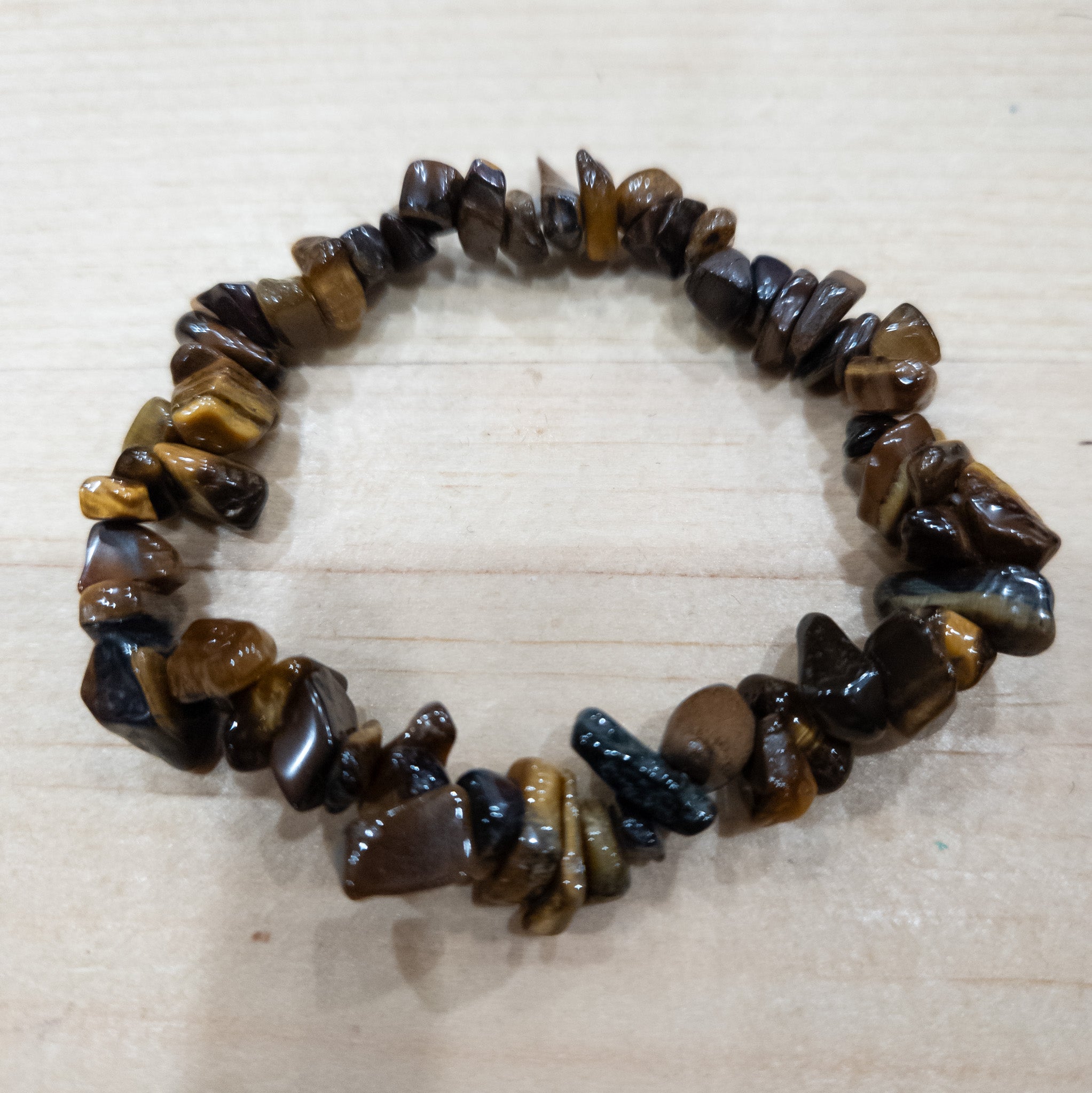 Tigers Eye Beaded Stretchy Bracelet