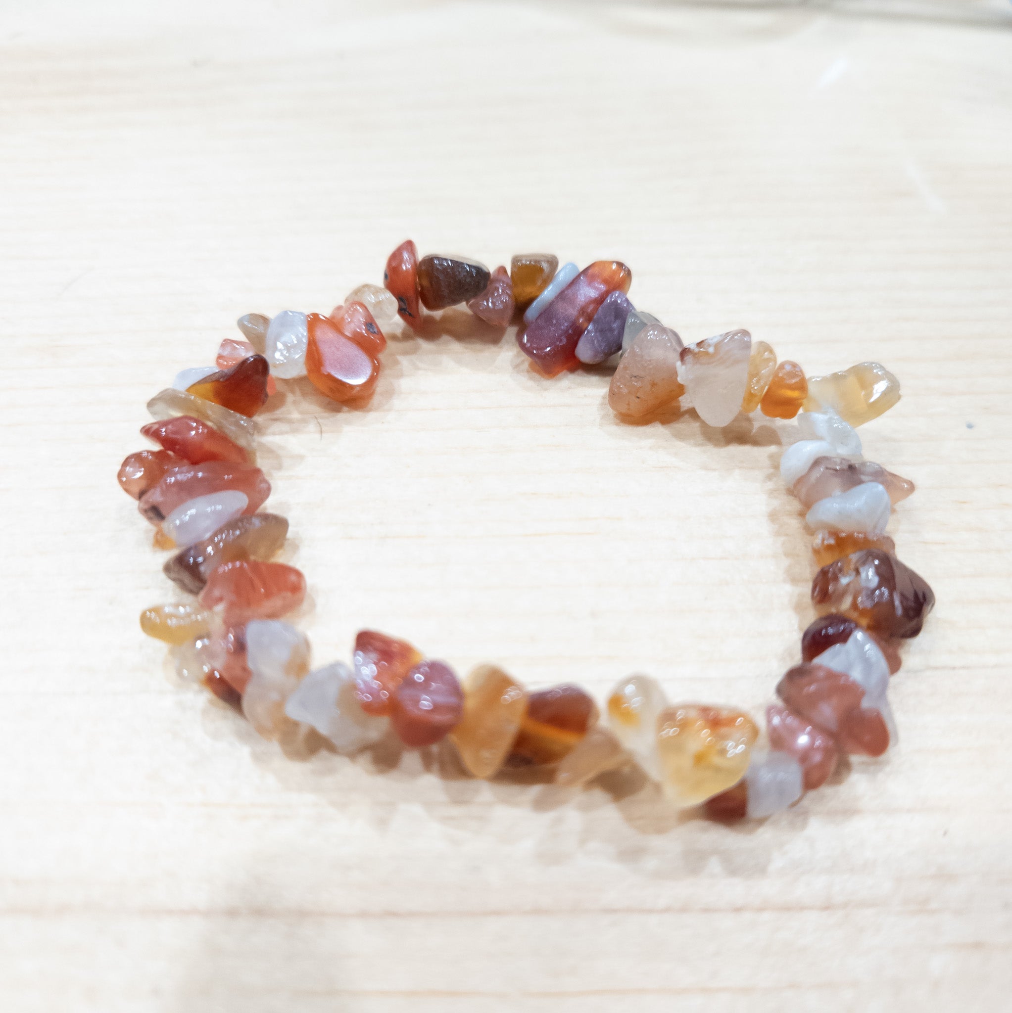 Agate Stone Beaded Stretchy Bracelet