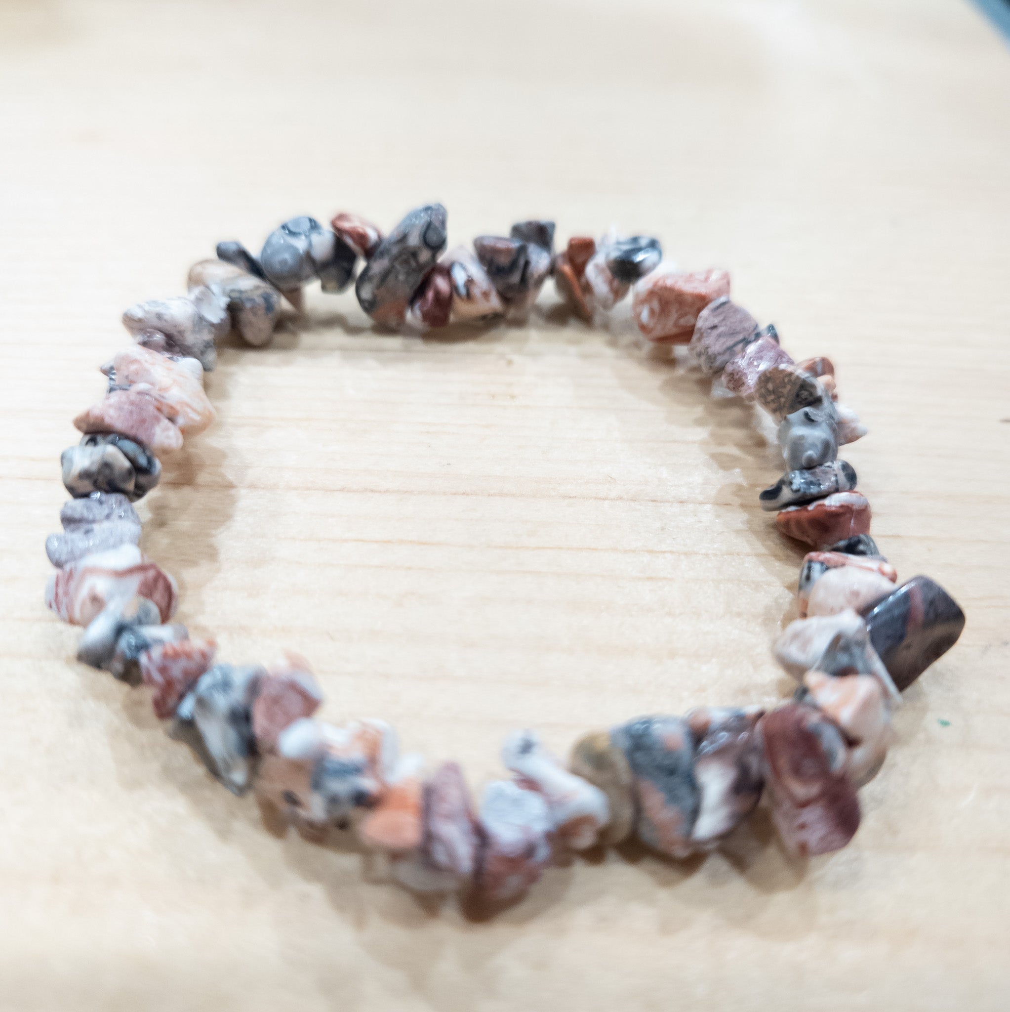 Lepard Jasper Stone Beaded Stretchy Bracelet